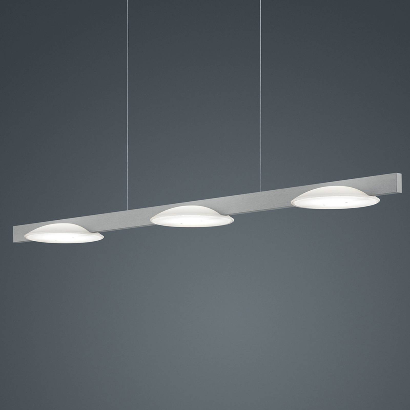Helestra Pole -LED-riippuvalaisin 3-lamp. nikkeli