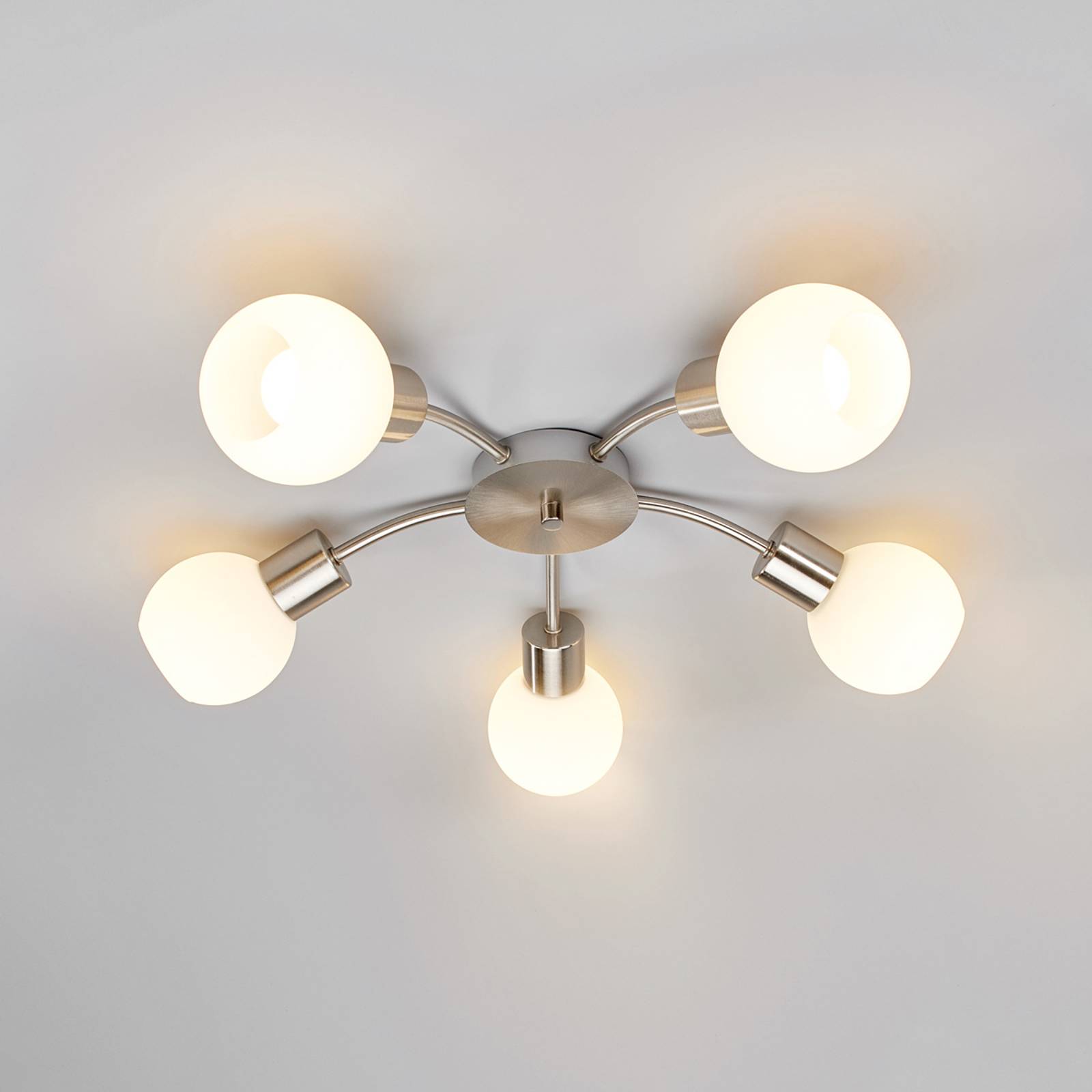 5-lamp. LED-kattovalaisin Elaina, matta nikkeli