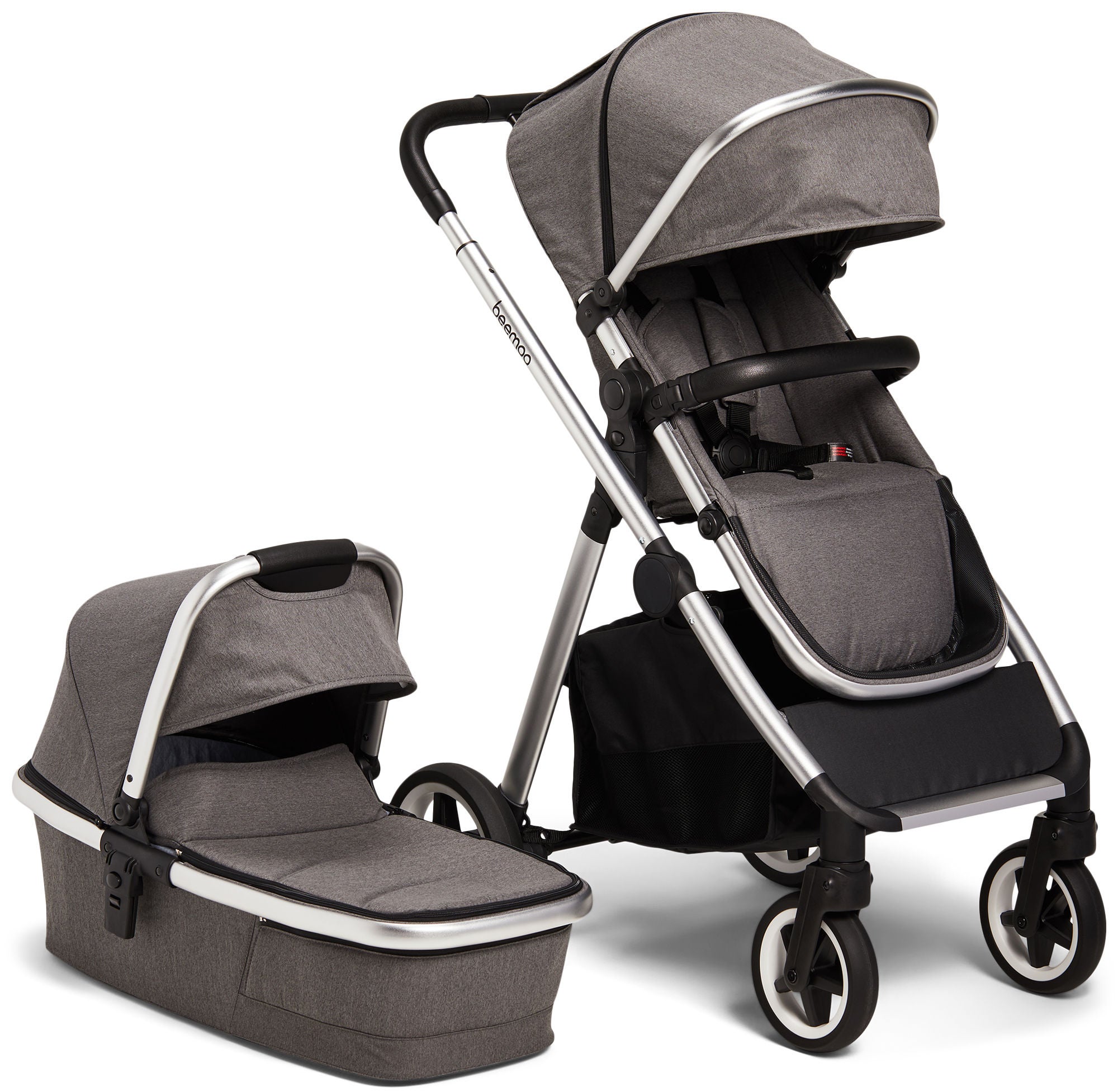 Beemoo Pro Duo Yhdistelmävaunut, Grey Mélange
