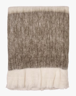 Alba stripe torkkupeitto ruskea