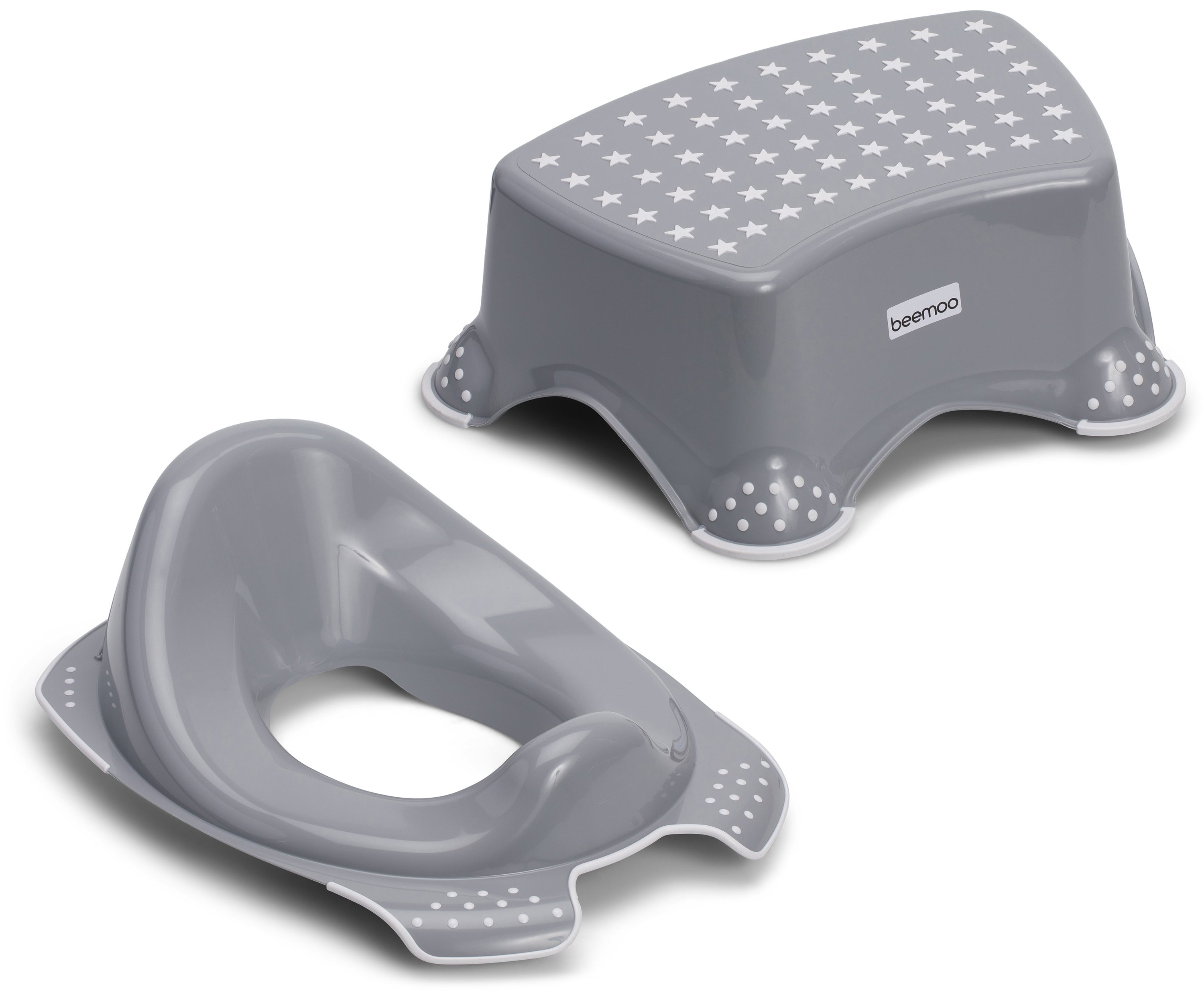 Beemoo Care Anti-Slip WC-istuin ja Seisomakoroke, Harmaa