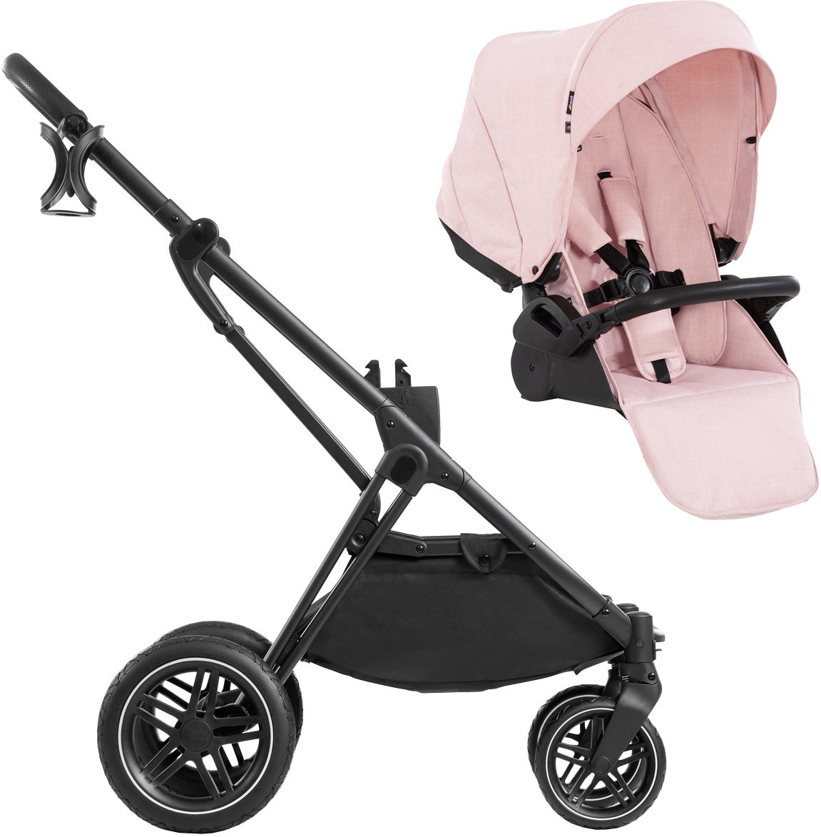 Hauck Vision X Lastenrattaat, Rose Melange/Black