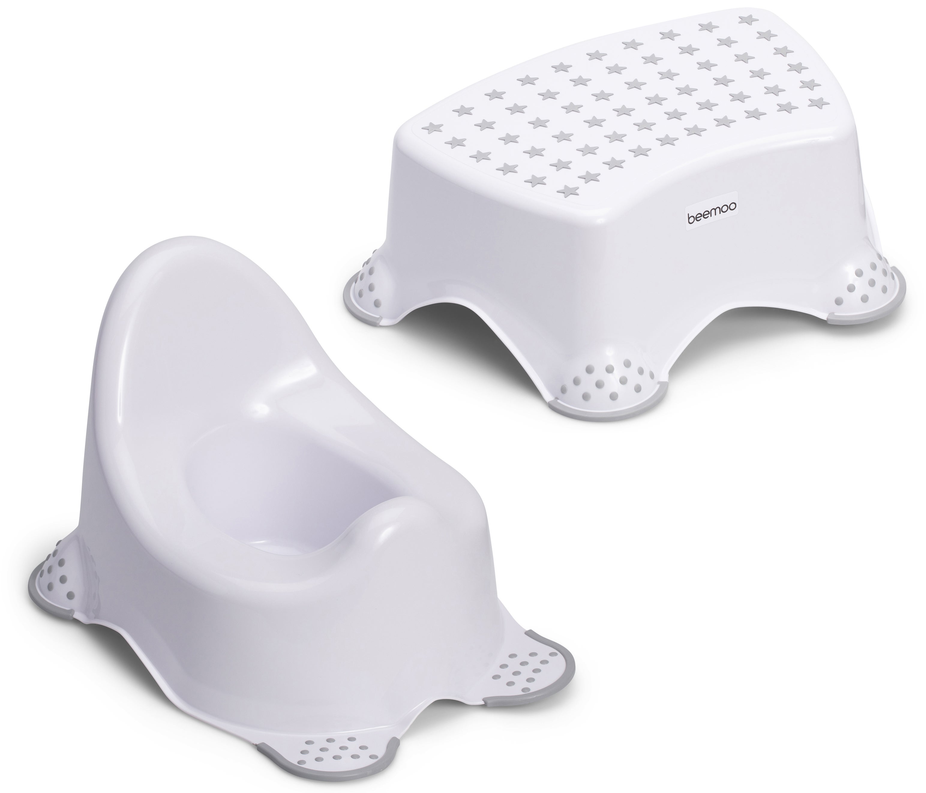Beemoo Care Anti-Slip Potta ja Seisomakoroke, Valkoinen