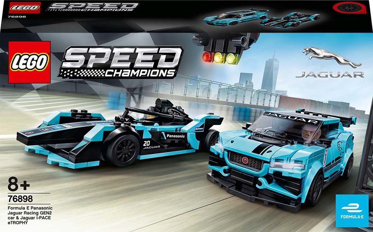 LEGO Speed Champions 76898 Formula E Panasonic Jaguar Racing GEN2 Car & Jaguar I-PACE eTROPHY