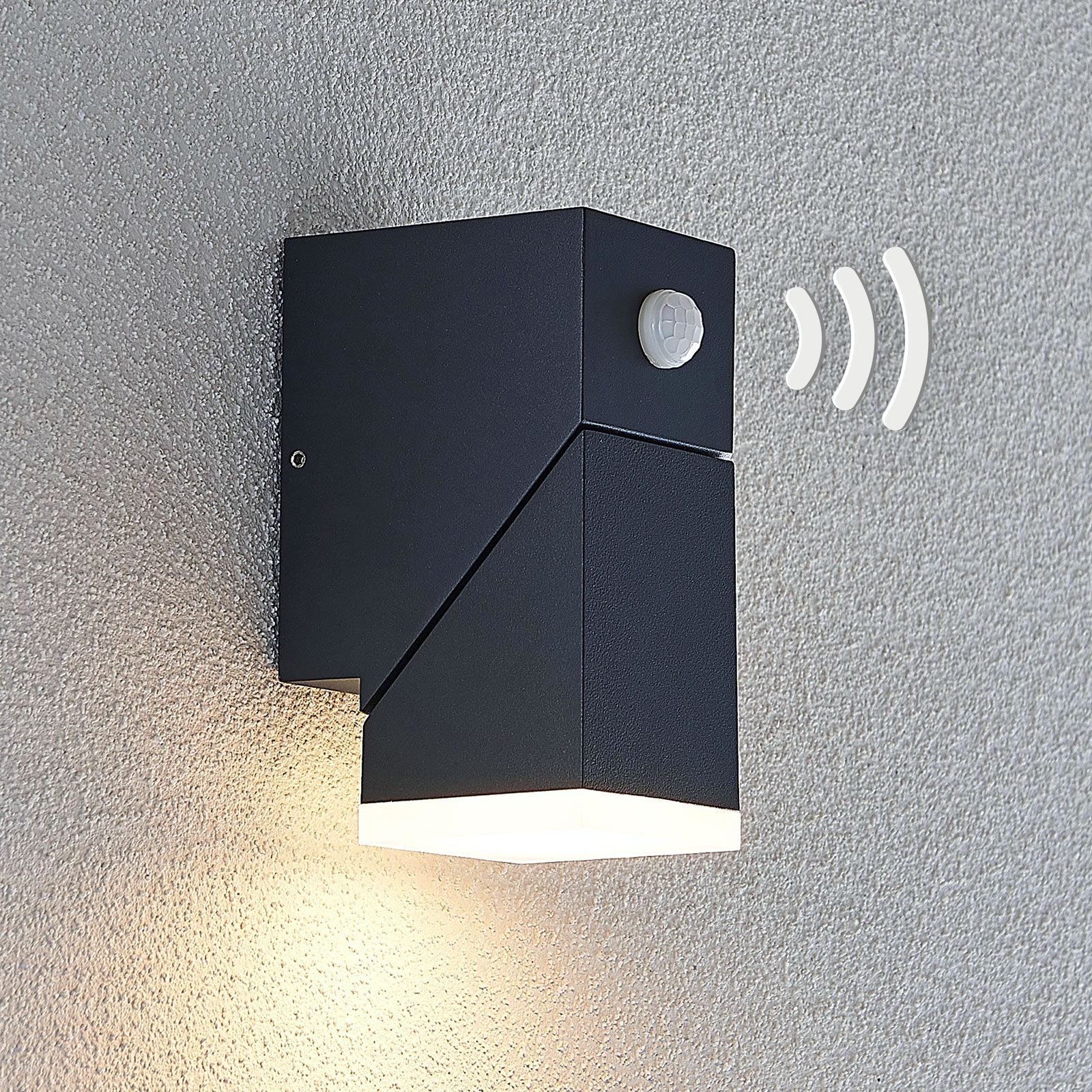 LED-ulkoseinävalaisin Sally, 1-lamppuinen, sensori