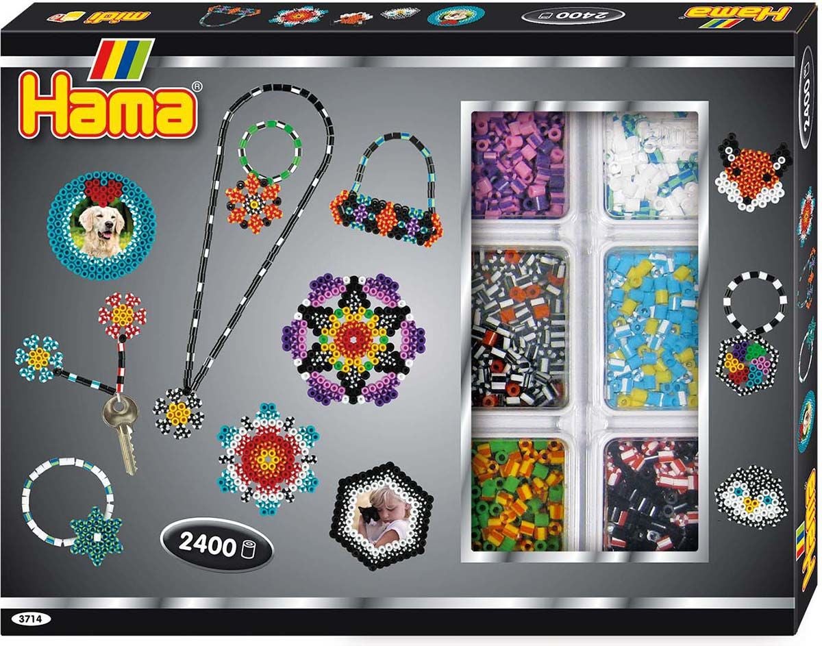 Hama Midi Aktiviteettilaatikko Raidalliset Helmet 2400 kpl