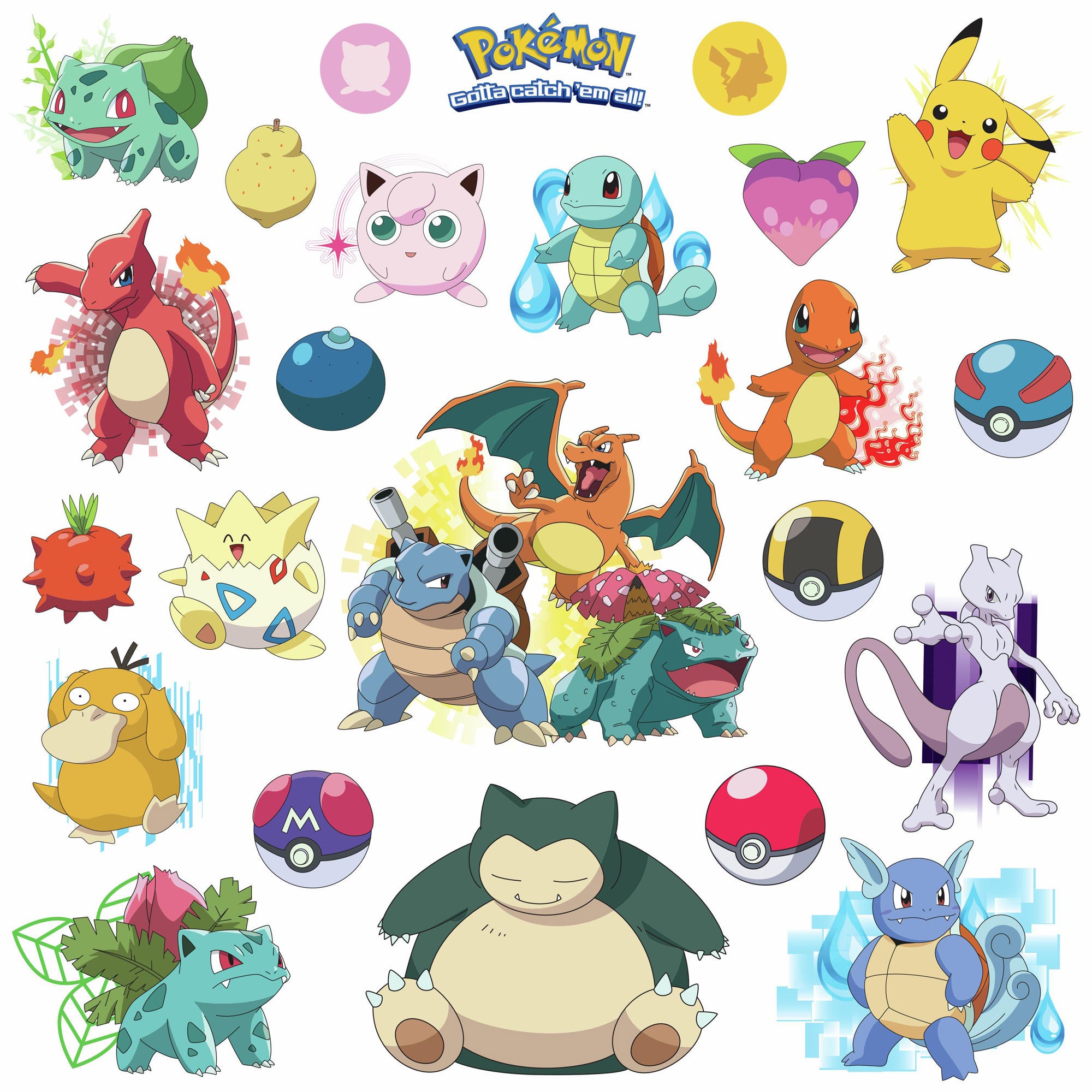 RoomMates Sisustustarrat Pokemon Iconic