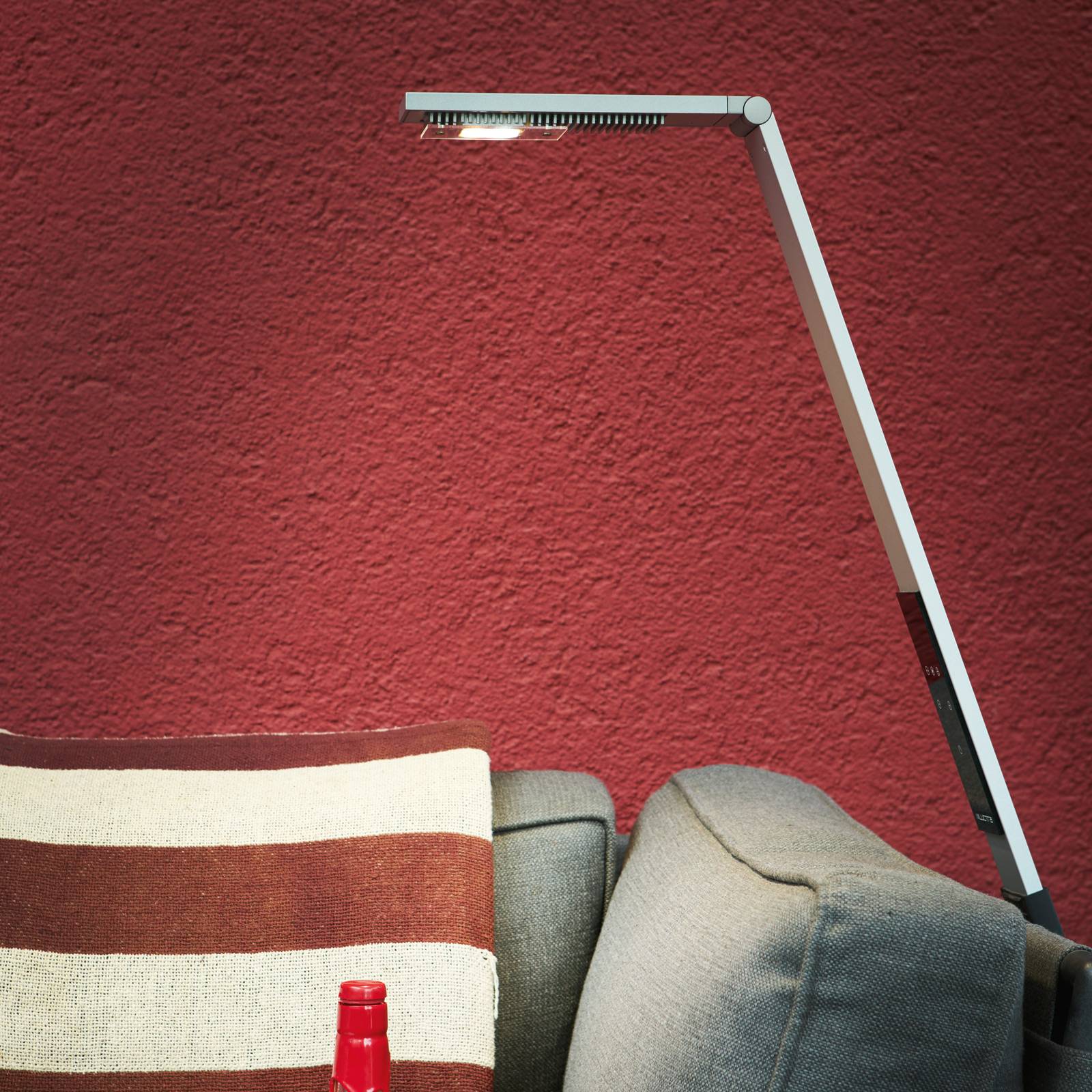 Luctra Flex -LED-lattiavalo, akku, alumiini