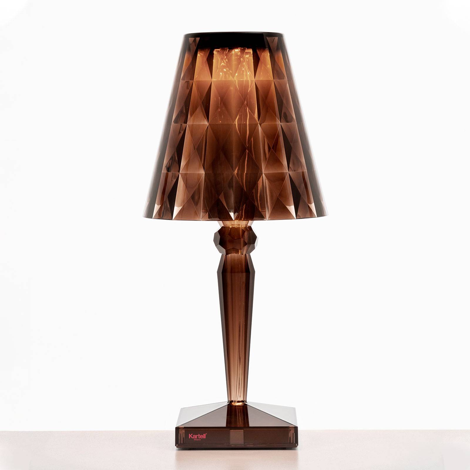 Kartell Big Battery -pöytälamppu IP54, cola