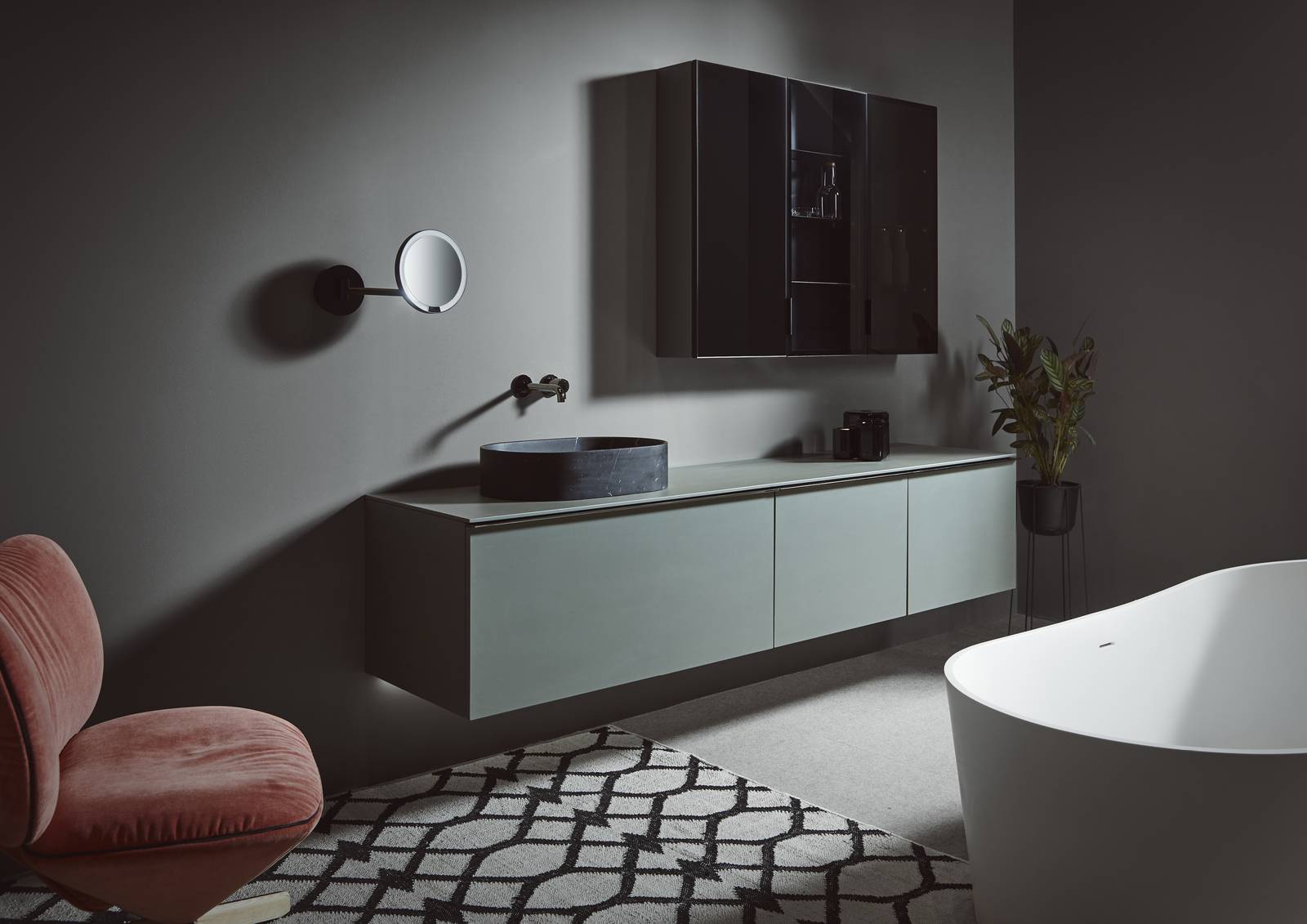 Decor Walther Just Look WD LED-seinäpeili musta