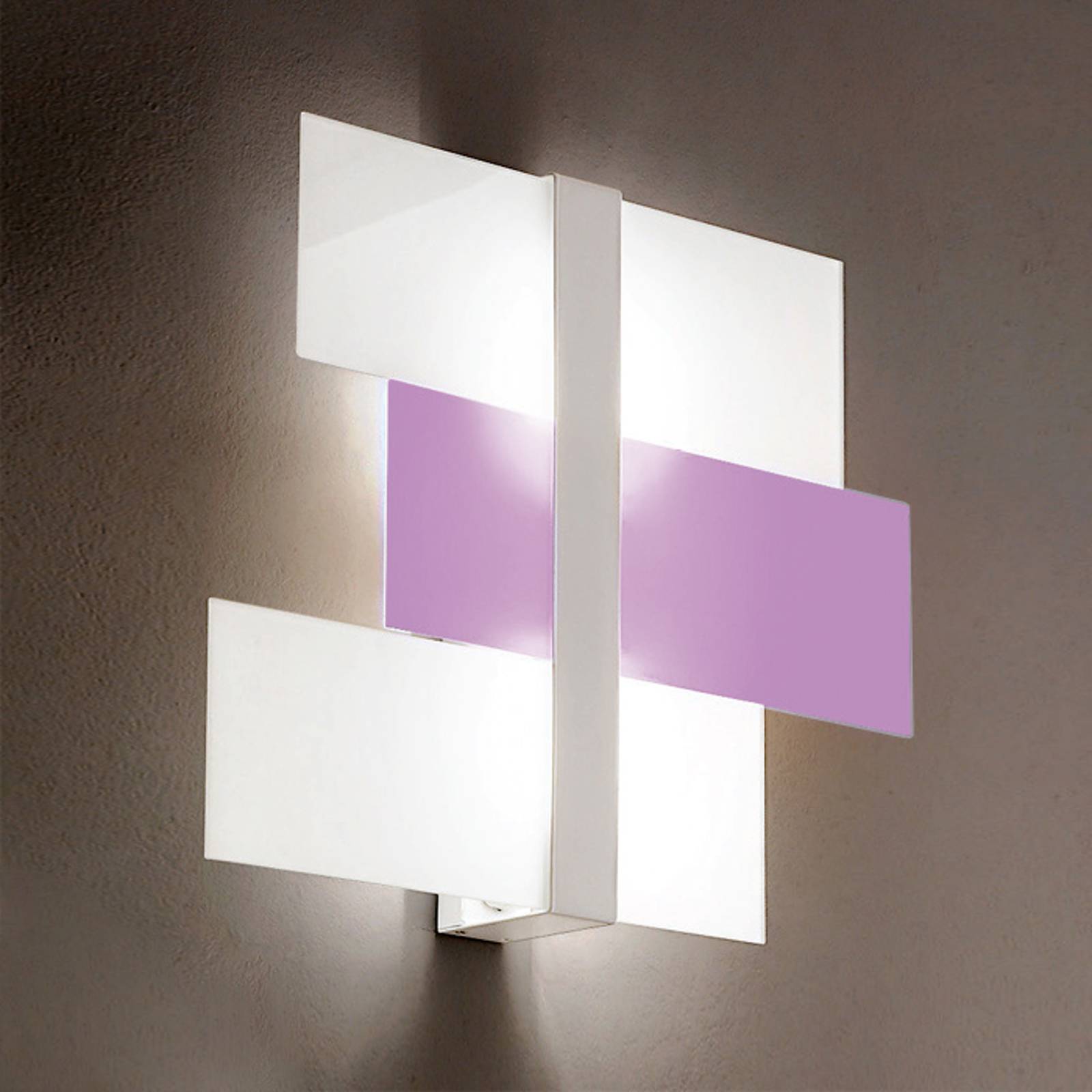 Seinävalaisin Triad 62 cm valkoinen/liila