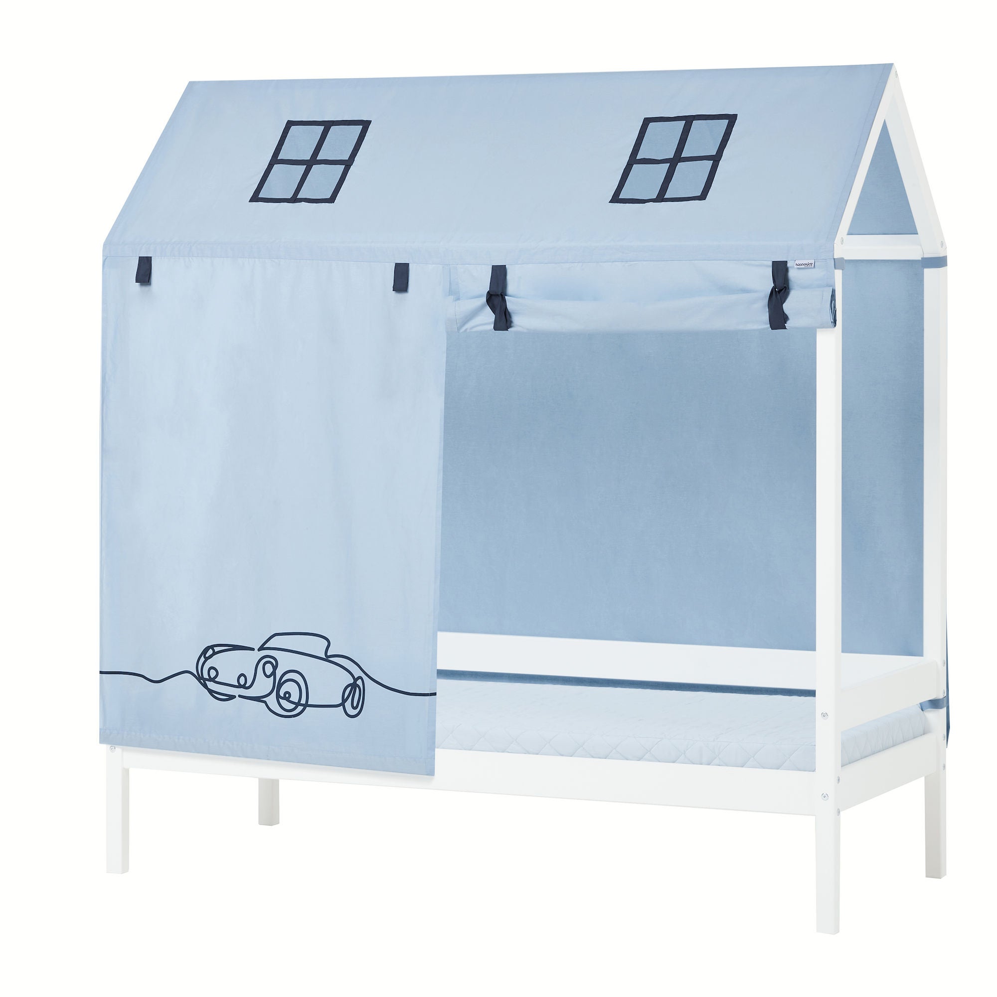 Hoppekids Sänkyverho Talosänkyyn Cars 90x200 cm, Sininen
