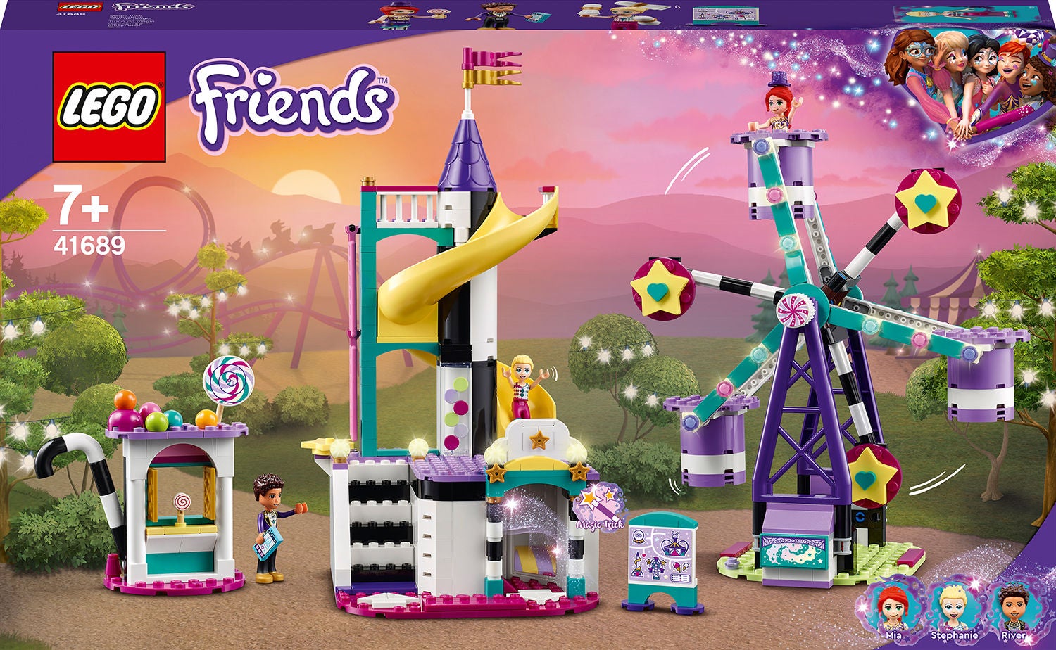 LEGO Friends 41689 Maaginen Maailmanpyörä ja Liukumäki