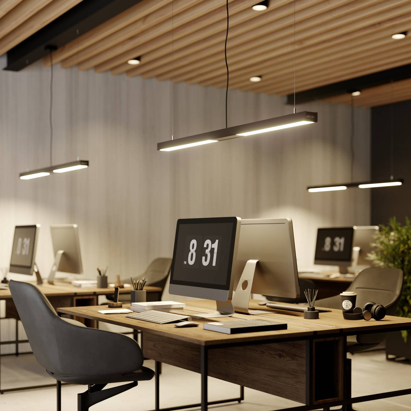 Arcchio Rontan LED-riippuvalaisin, musta