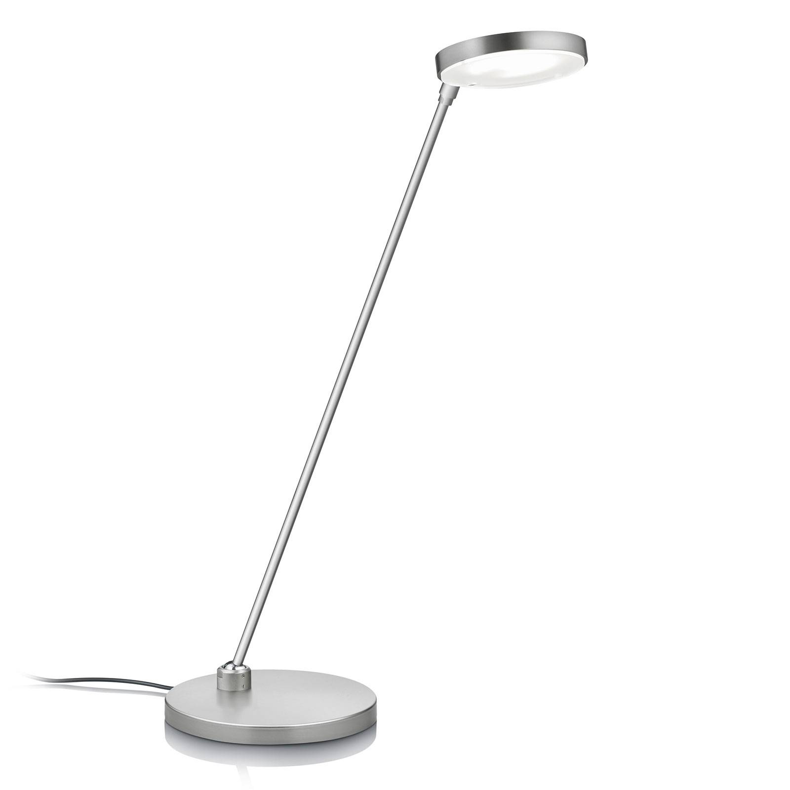 LED-pöytälamppu Thea-T, matta nikkeli