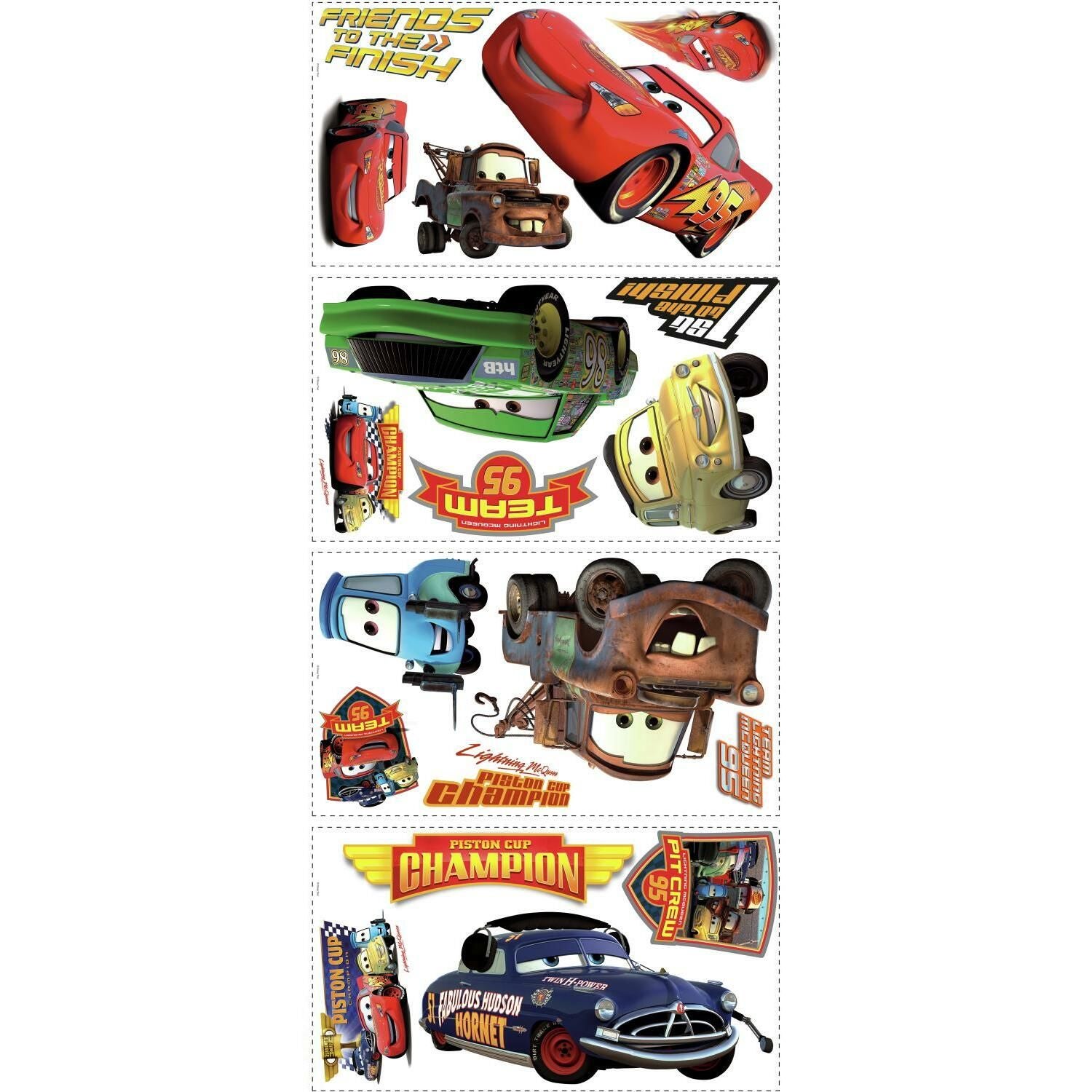 RoomMates Sisustustarrat Disney Autot