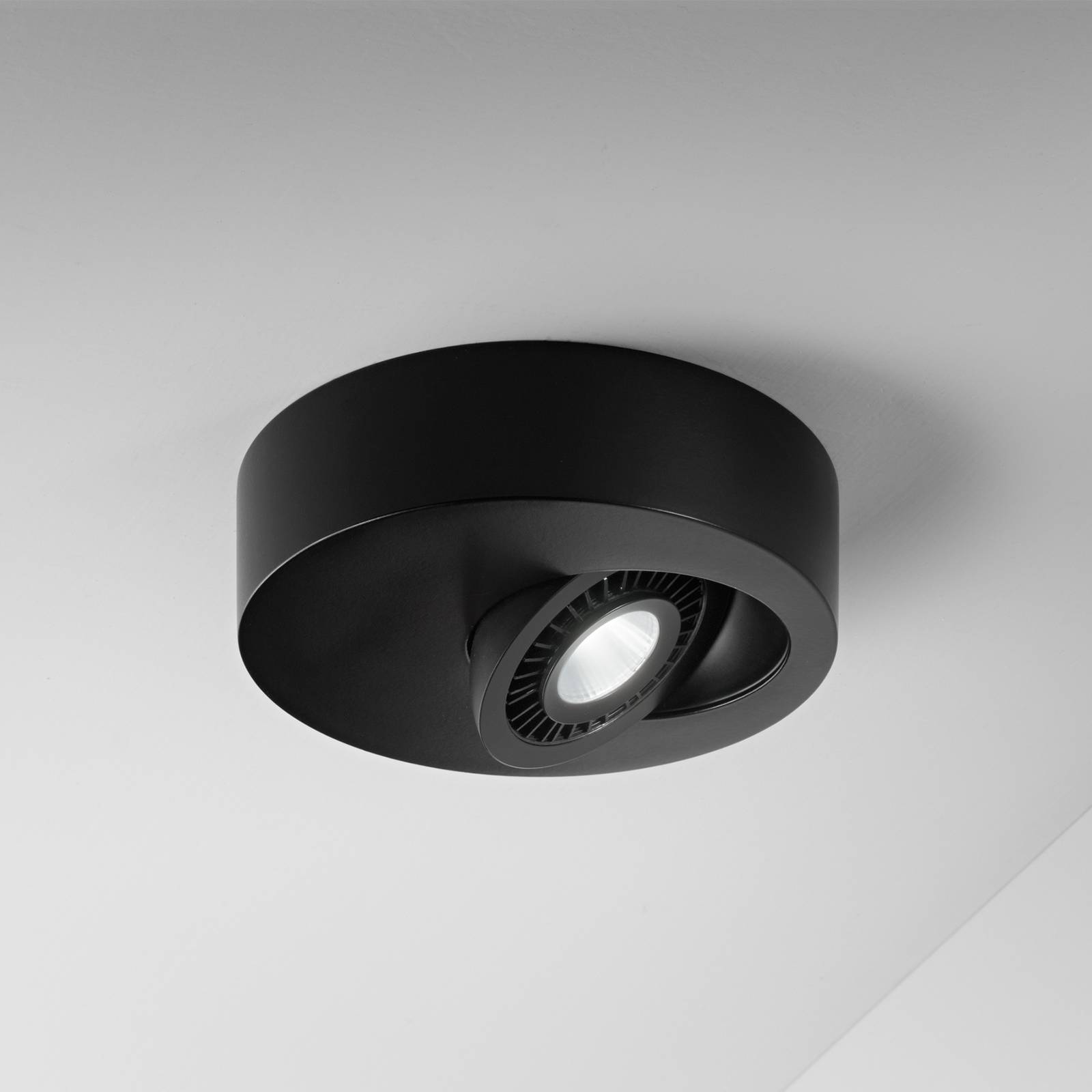 Egger Geo -LED-kattovalaisin LED-spotilla, musta