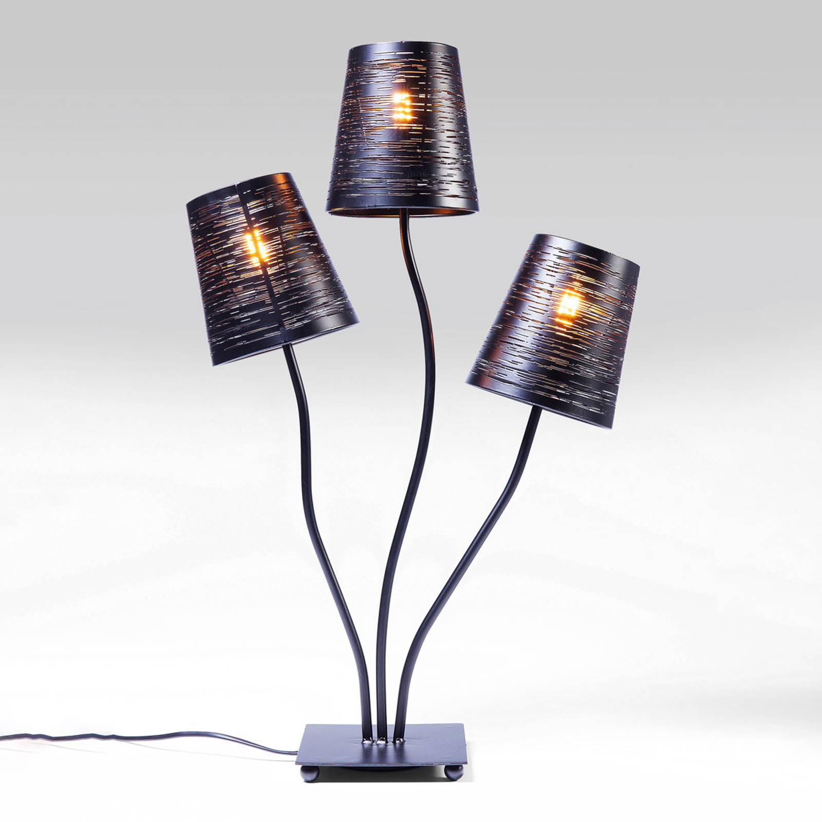 KARE Flexible musta Tre, pöytävalaisin