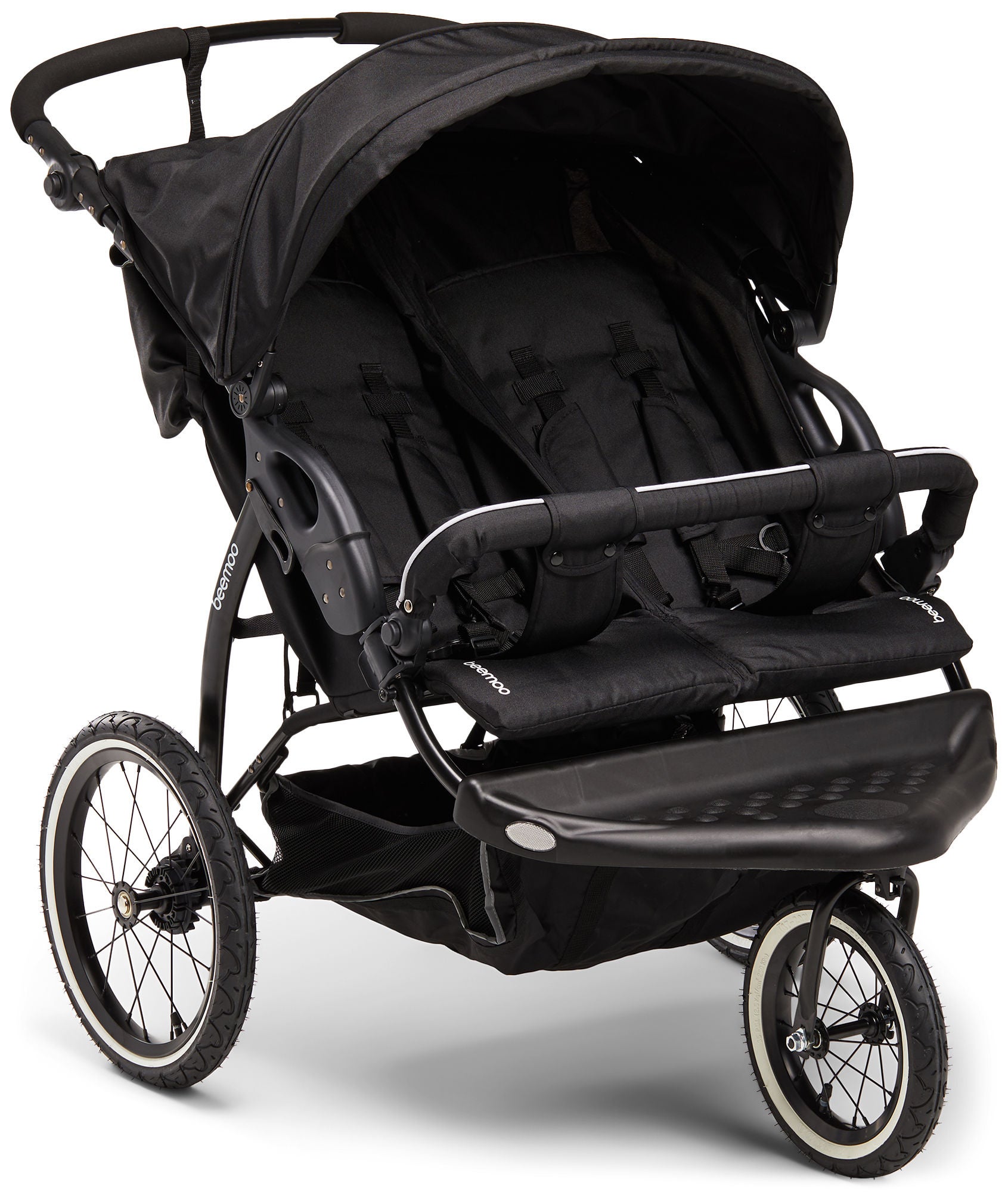 Beemoo Sport Kombo 2 Sisarus- ja Kaksosrattaat, Black