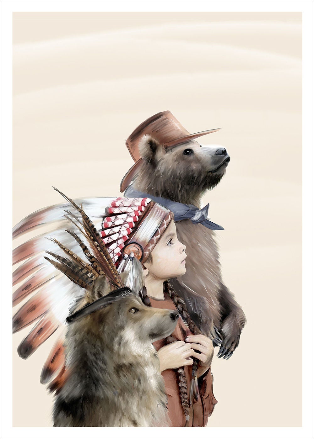 Linn Wold Juliste 30x40 Lille Headdress