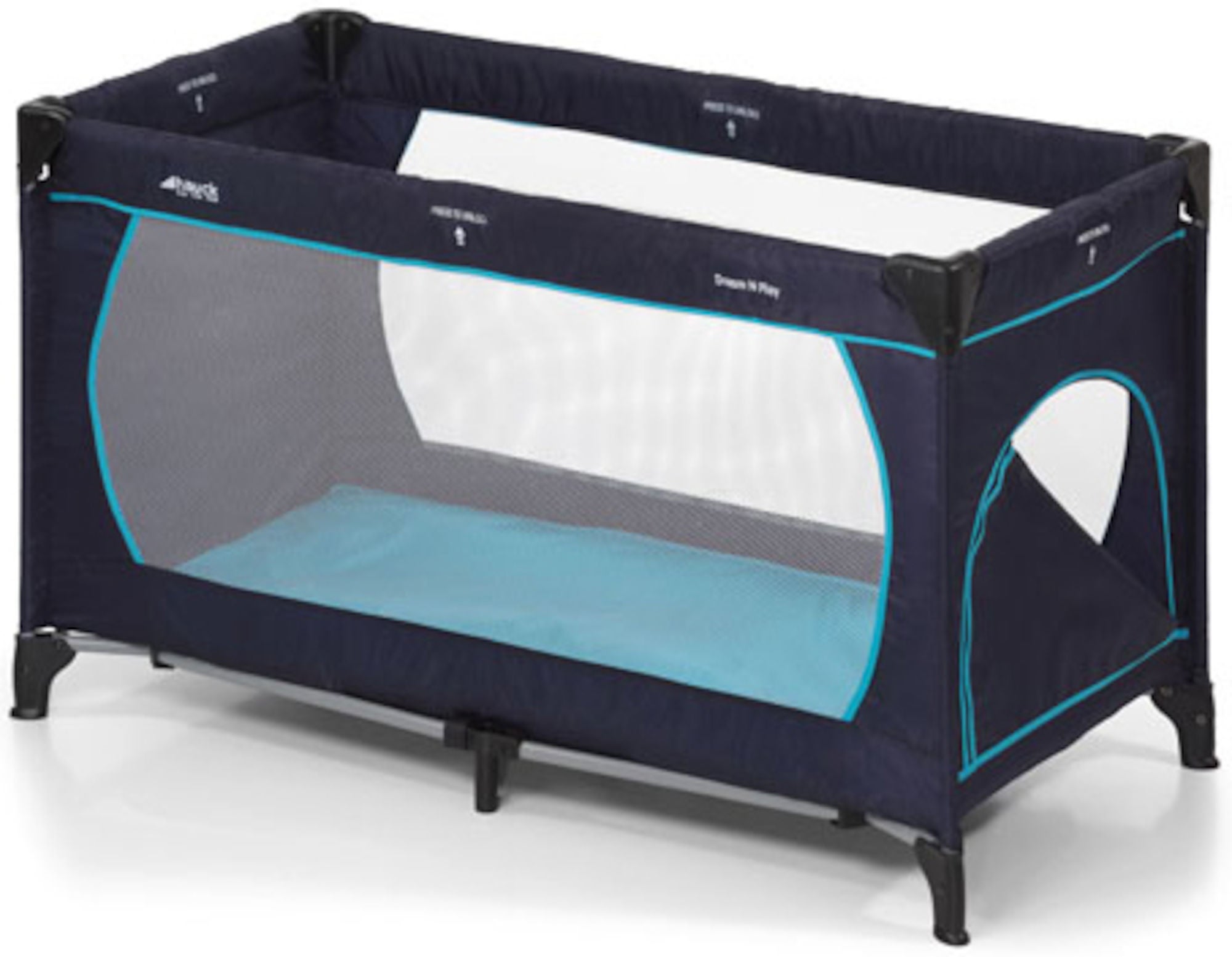 Hauck Dream'n Play Plus Matkasänky, Navy/Aqua