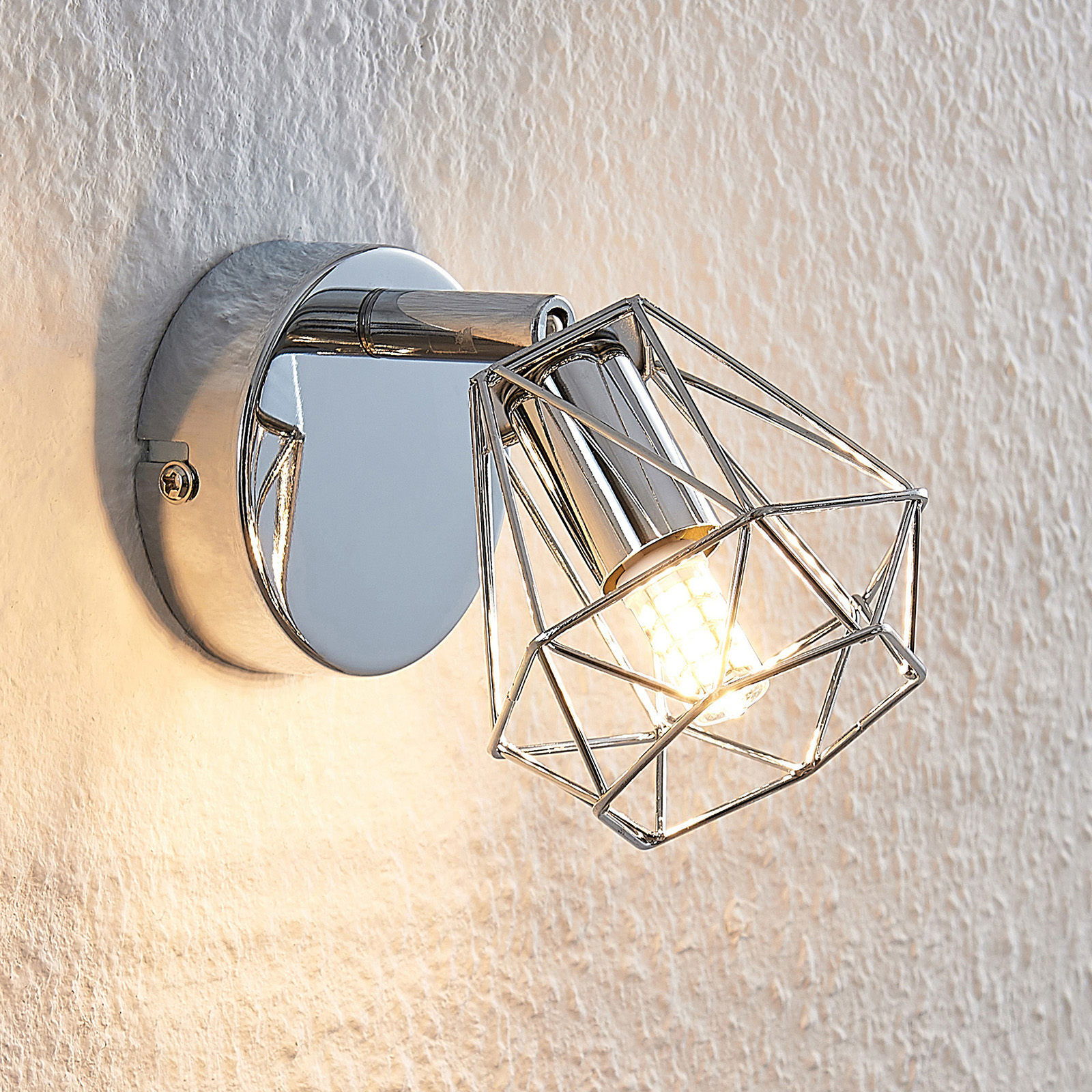 Lindby Giada LED -seinävalaisin häkkivarjostimella
