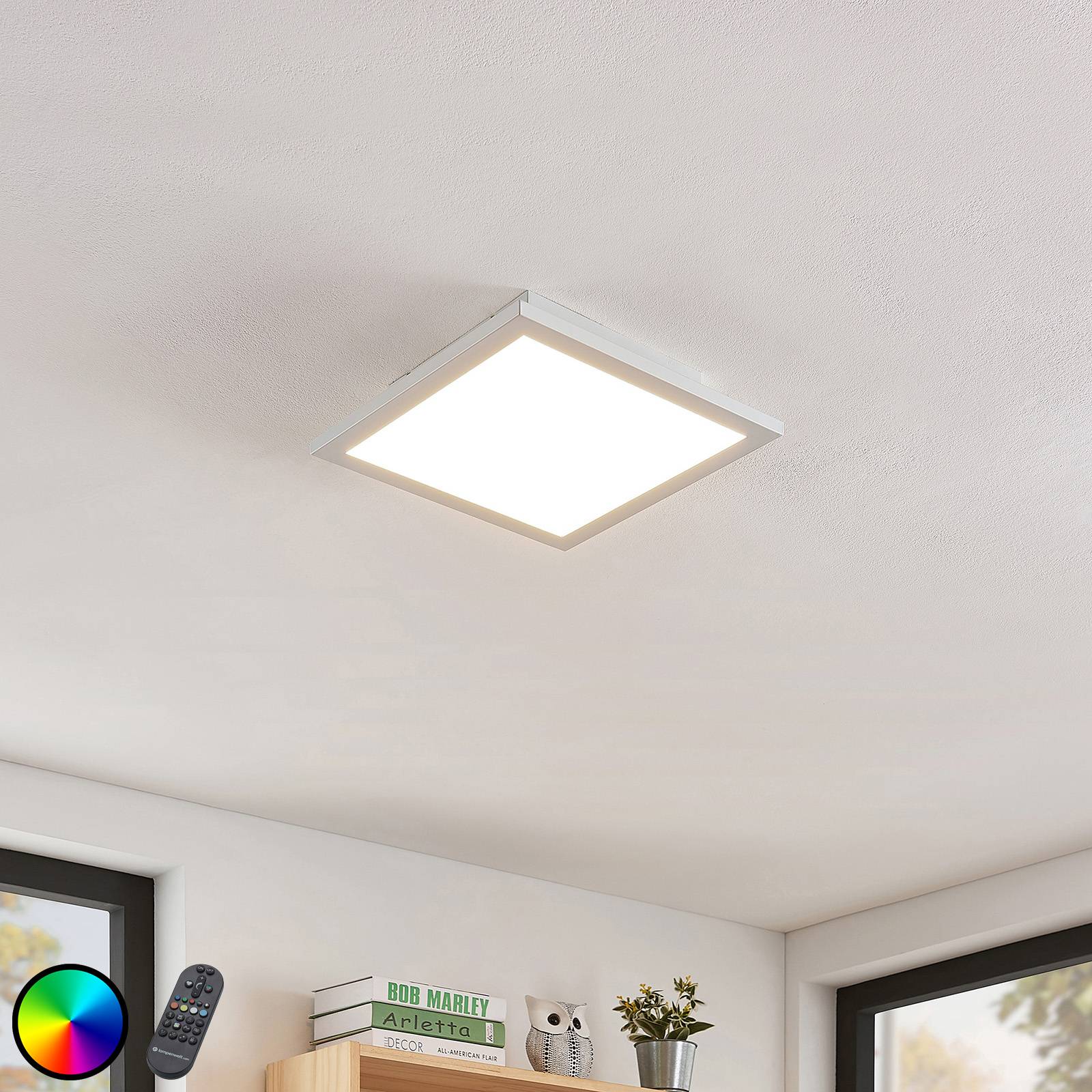 LED-kattovalaisin Milian kaukosäätimellä 30x30cm
