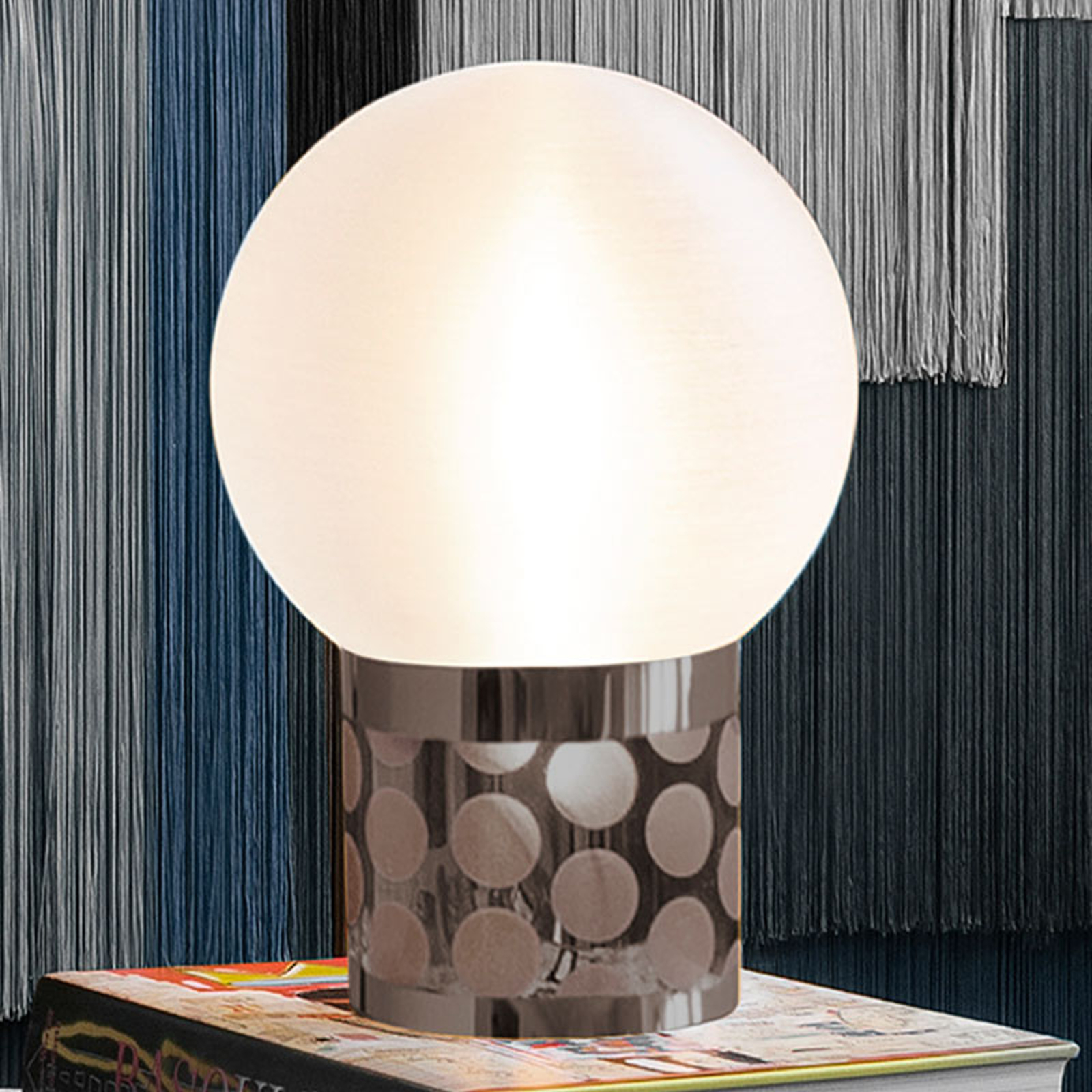 Slamp Atmosfera -pöytävalaisin, Ø 30 cm, tina