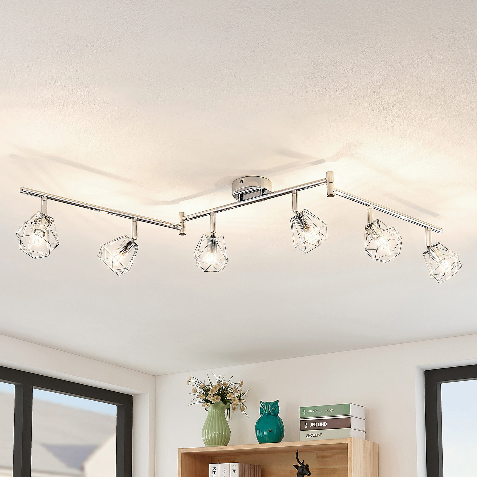 Lindby Giada LED -kattovalaisin, kuusilamppuinen