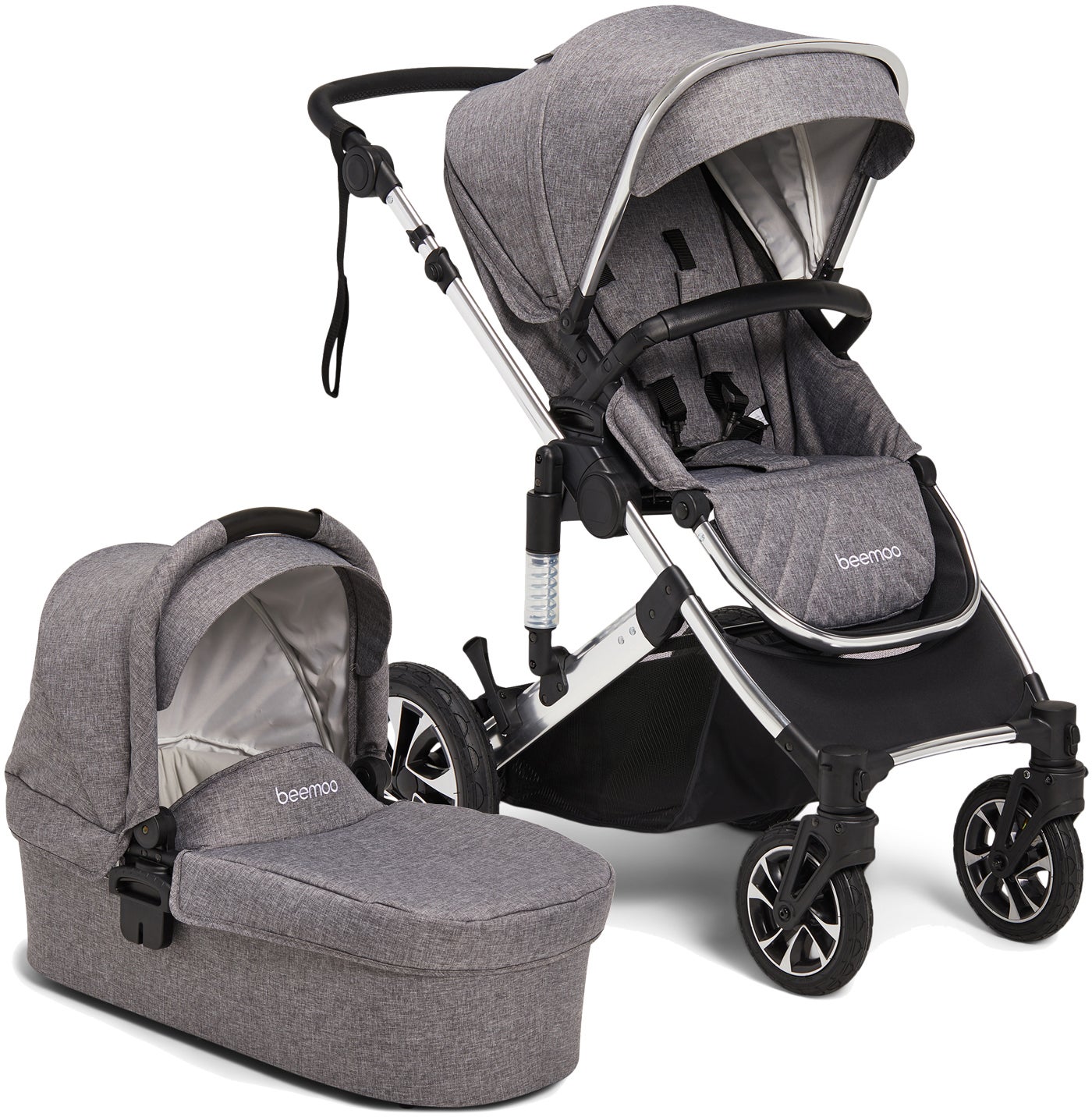 Beemoo Maxi 4 Yhdistelmävaunut, Grey/Silver