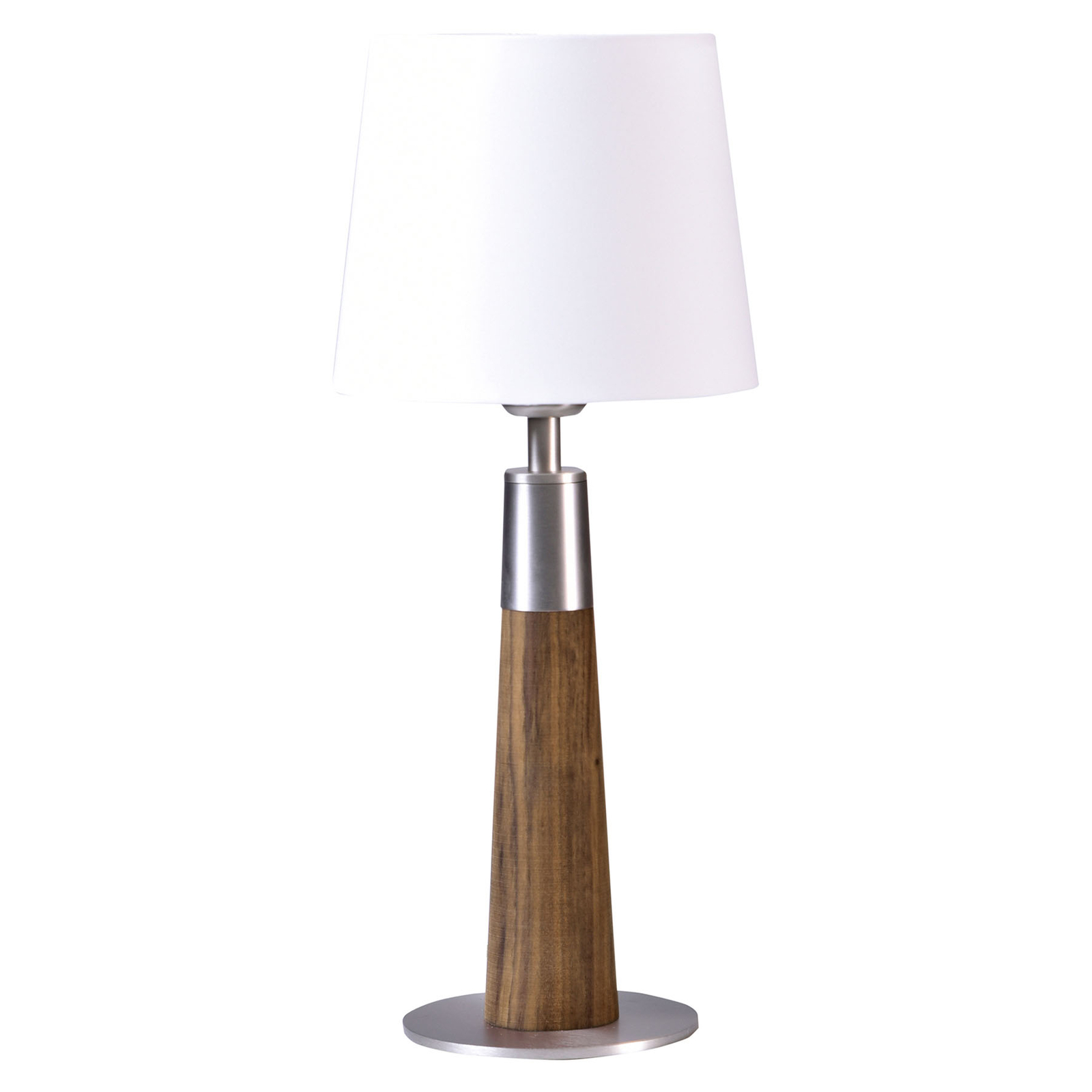 HerzBlut Conico-pöytälamppu valkoinen pähkinä 44cm