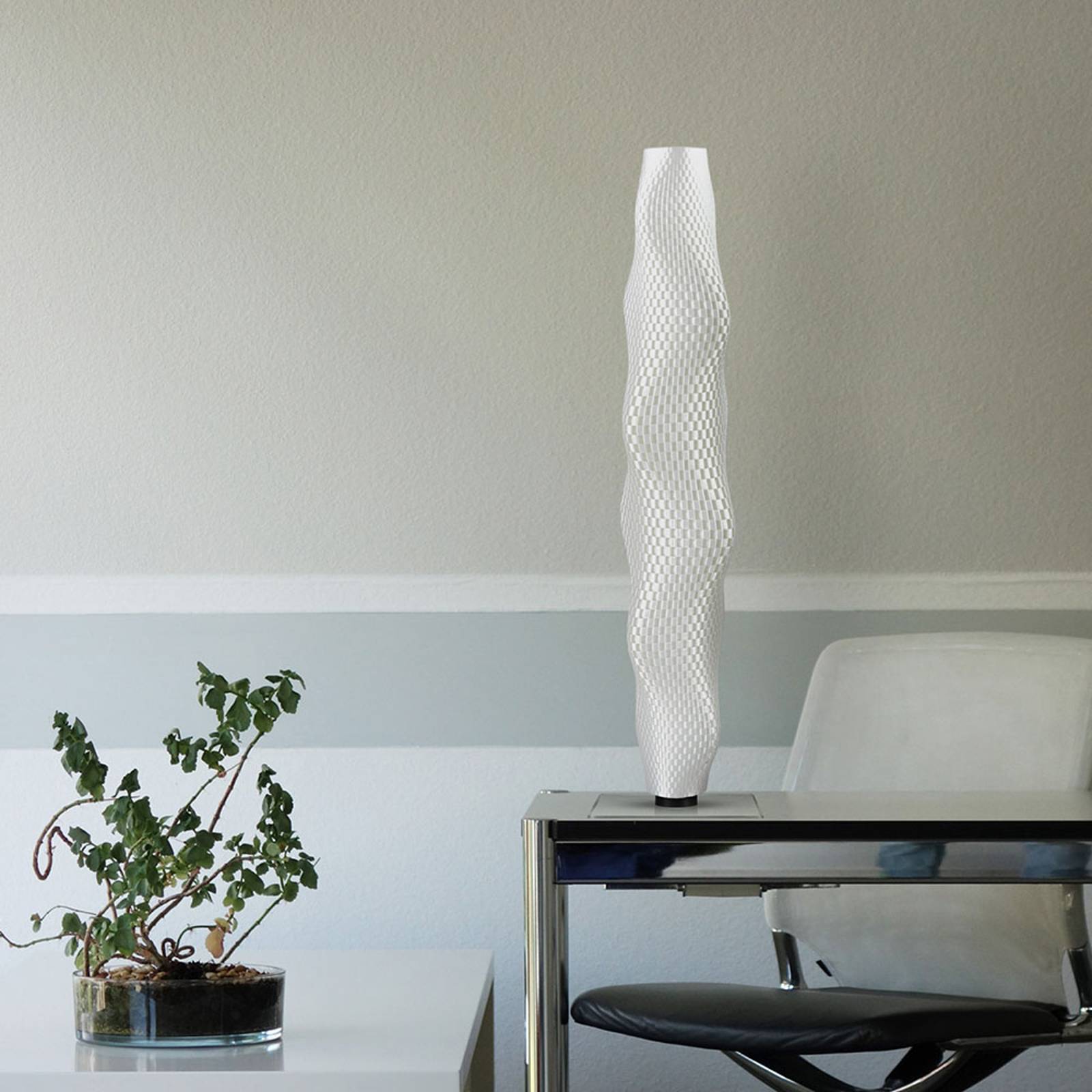 LED-lattiavalo Flechtwerk Kaktus 75 cm, valkoinen