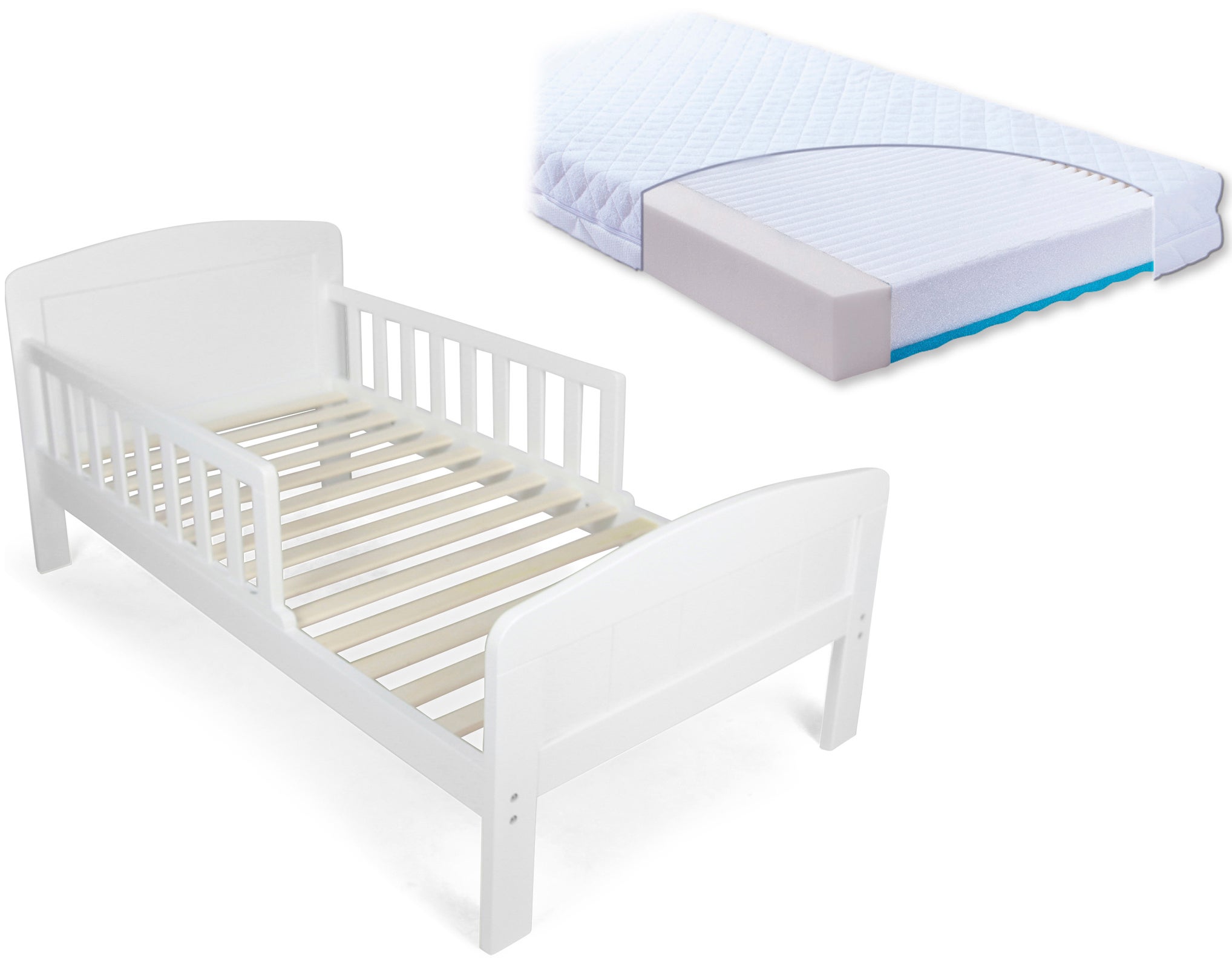 JLY Dream Juniorisänky ja Baby Matex Carpathia Patja 70x140, Valkoinen