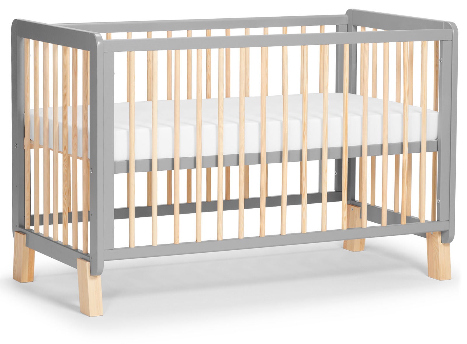 Kinderkraft Pinnasänky LUNKY ja Patja, Harmaa