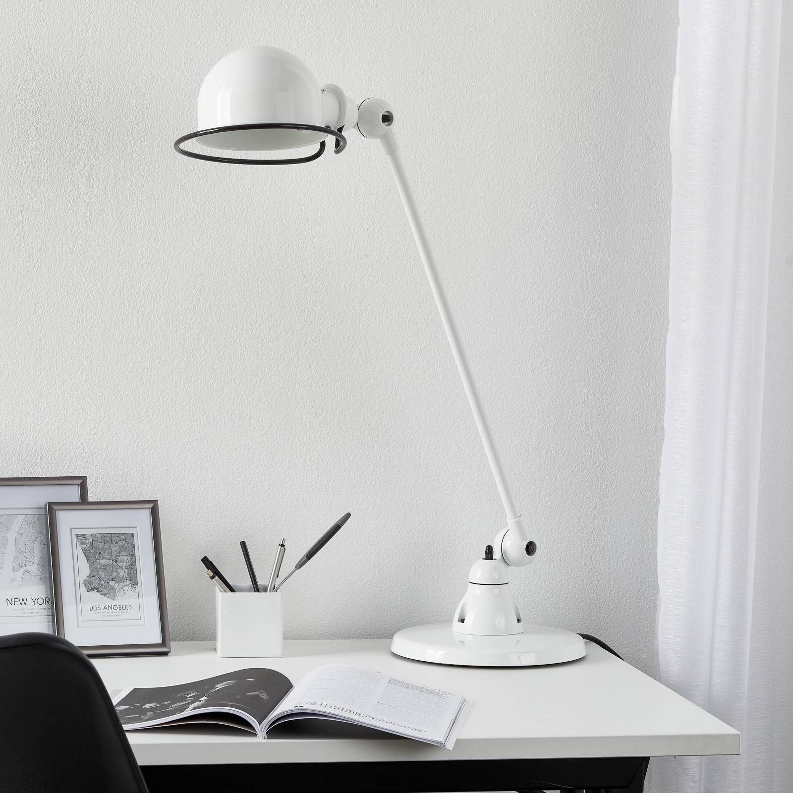Jieldé Loft D6000 -pöytävalaisin, valkoinen