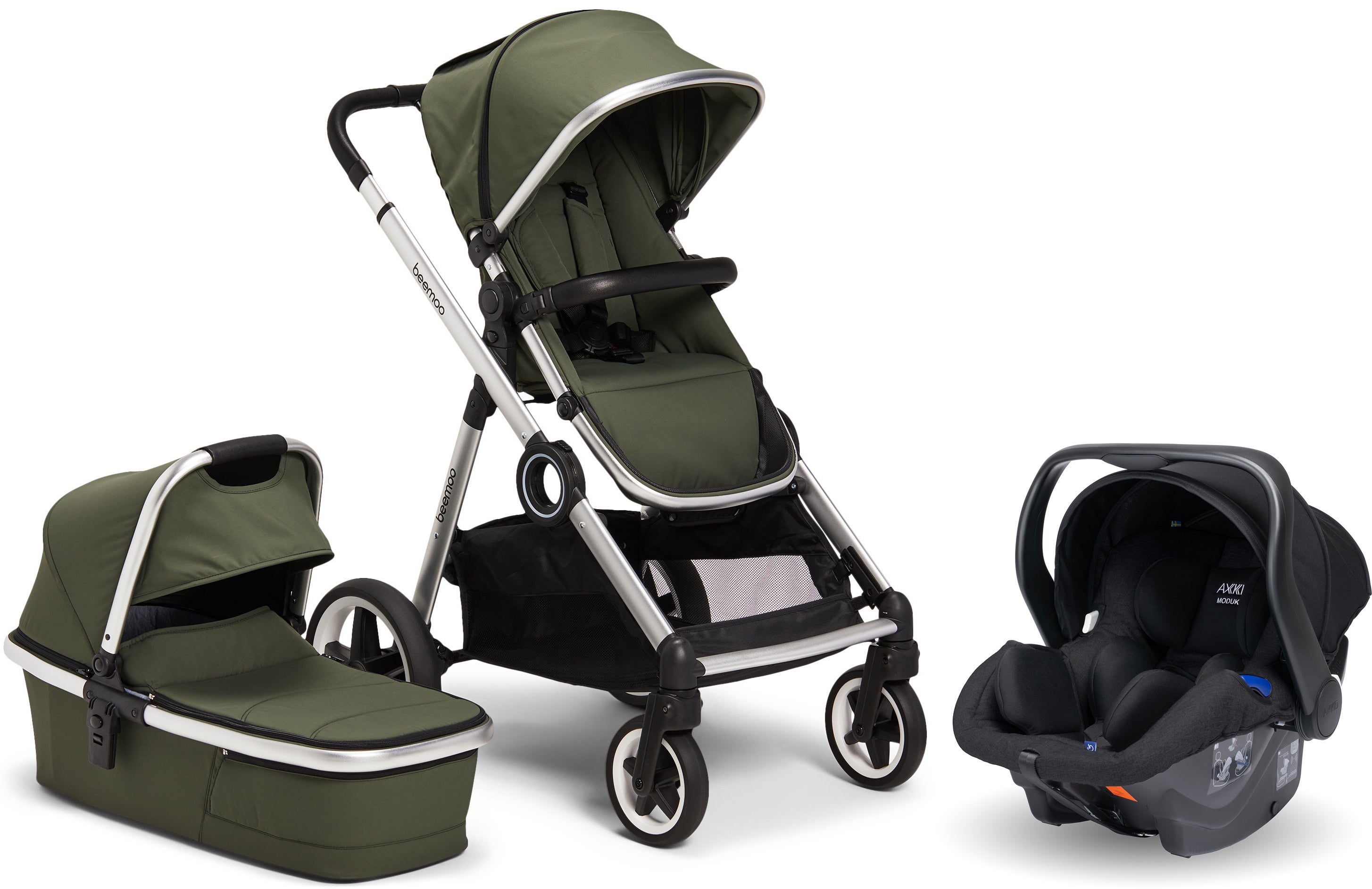 Beemoo Pro Multi Yhdistelmävaunut sis. Axkid Modukid, Cilantro Green