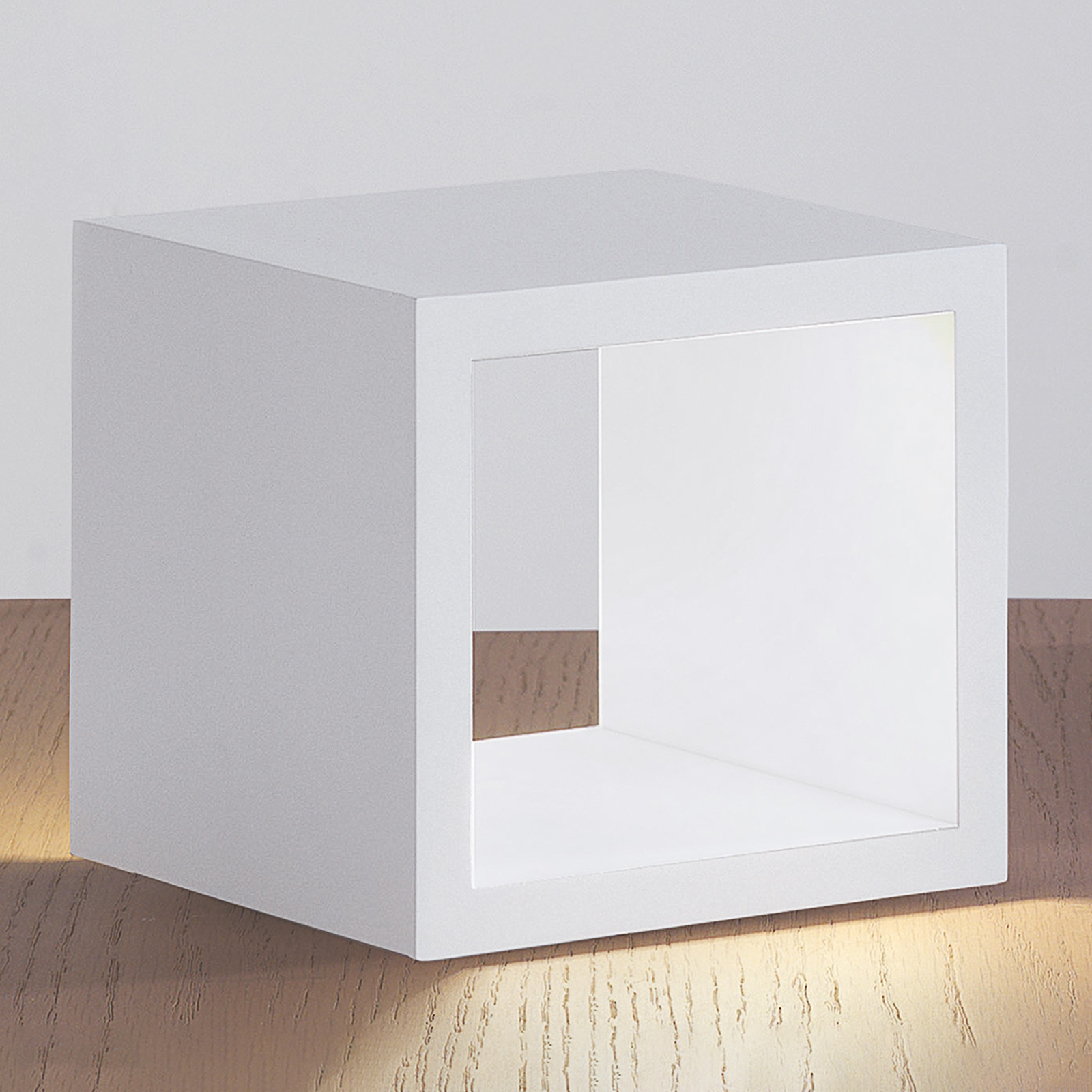 ICONE Cubò -LED-pöytälamppu, valkoinen