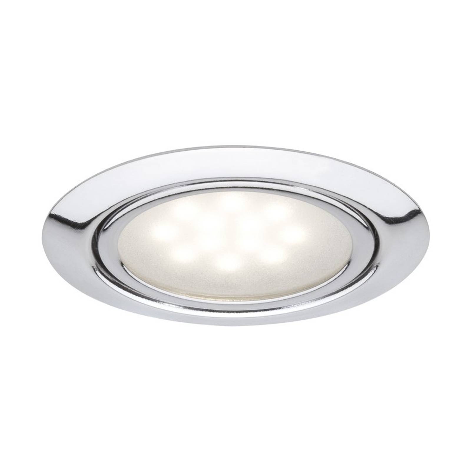 LED-uppovalaisin Skinne, 3 kpl, kromi