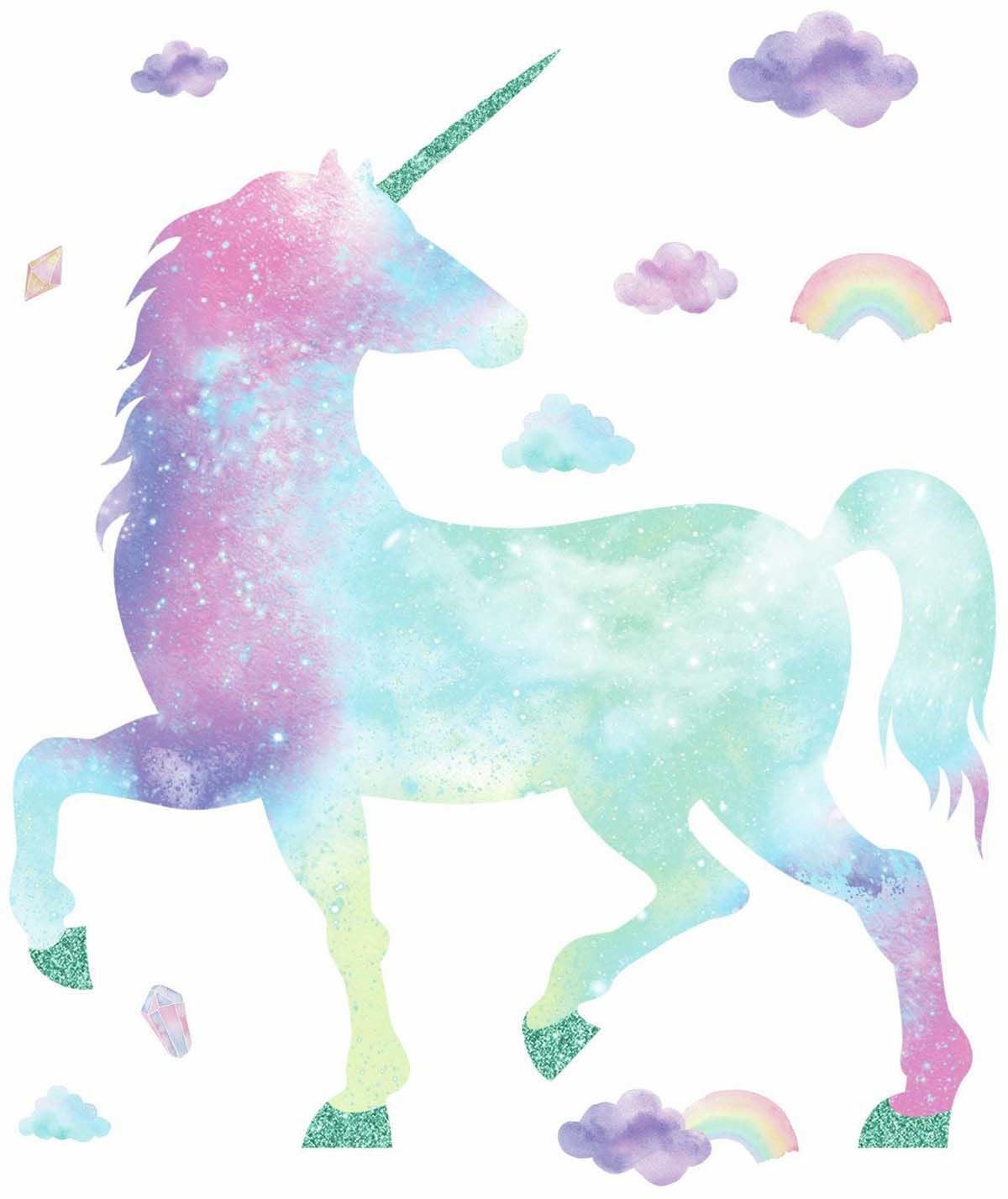 RoomMates Sisustustarrat Galaxy Unicorn