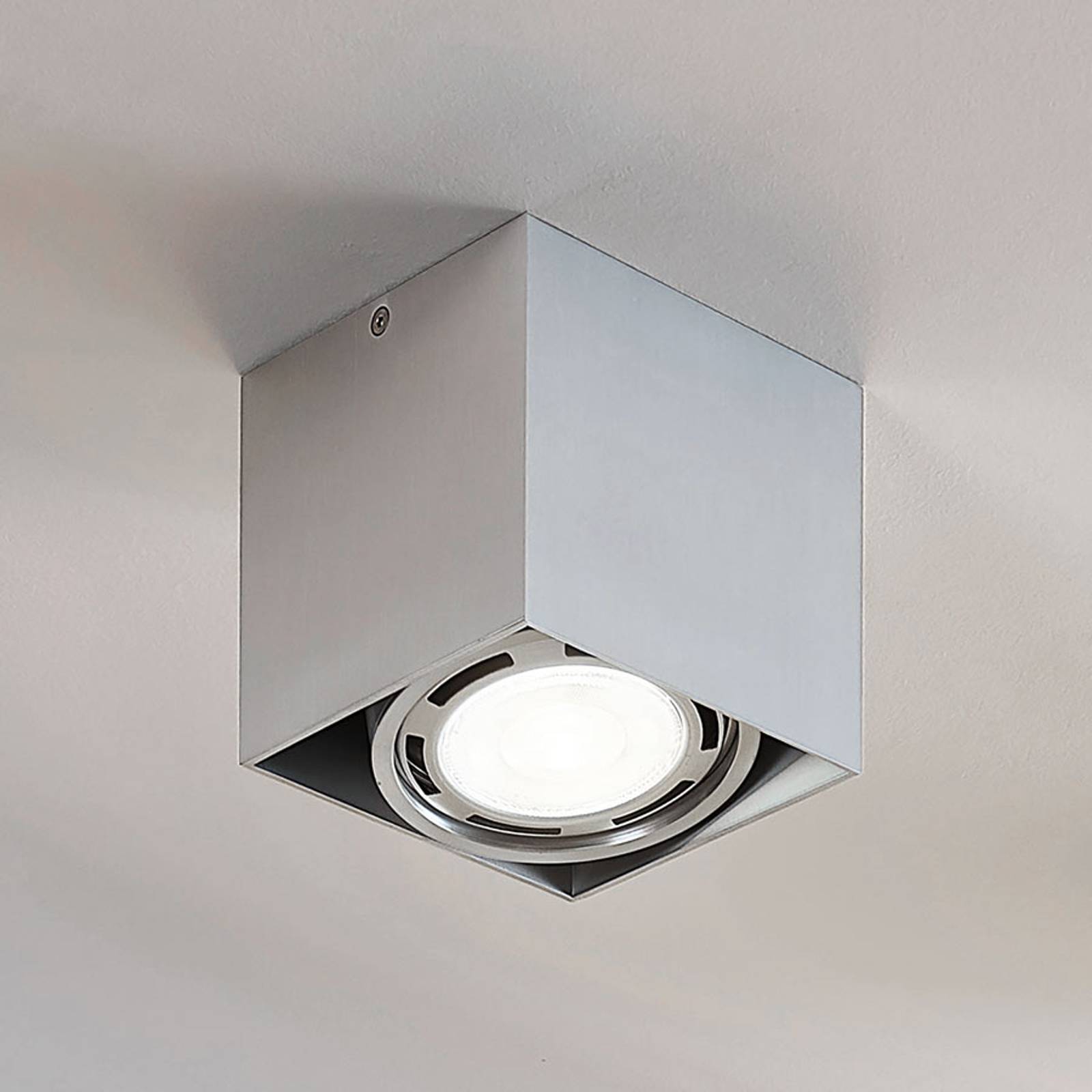 LED-alasvalo Rosalie, 1-lamp., kulmikas, alumiini