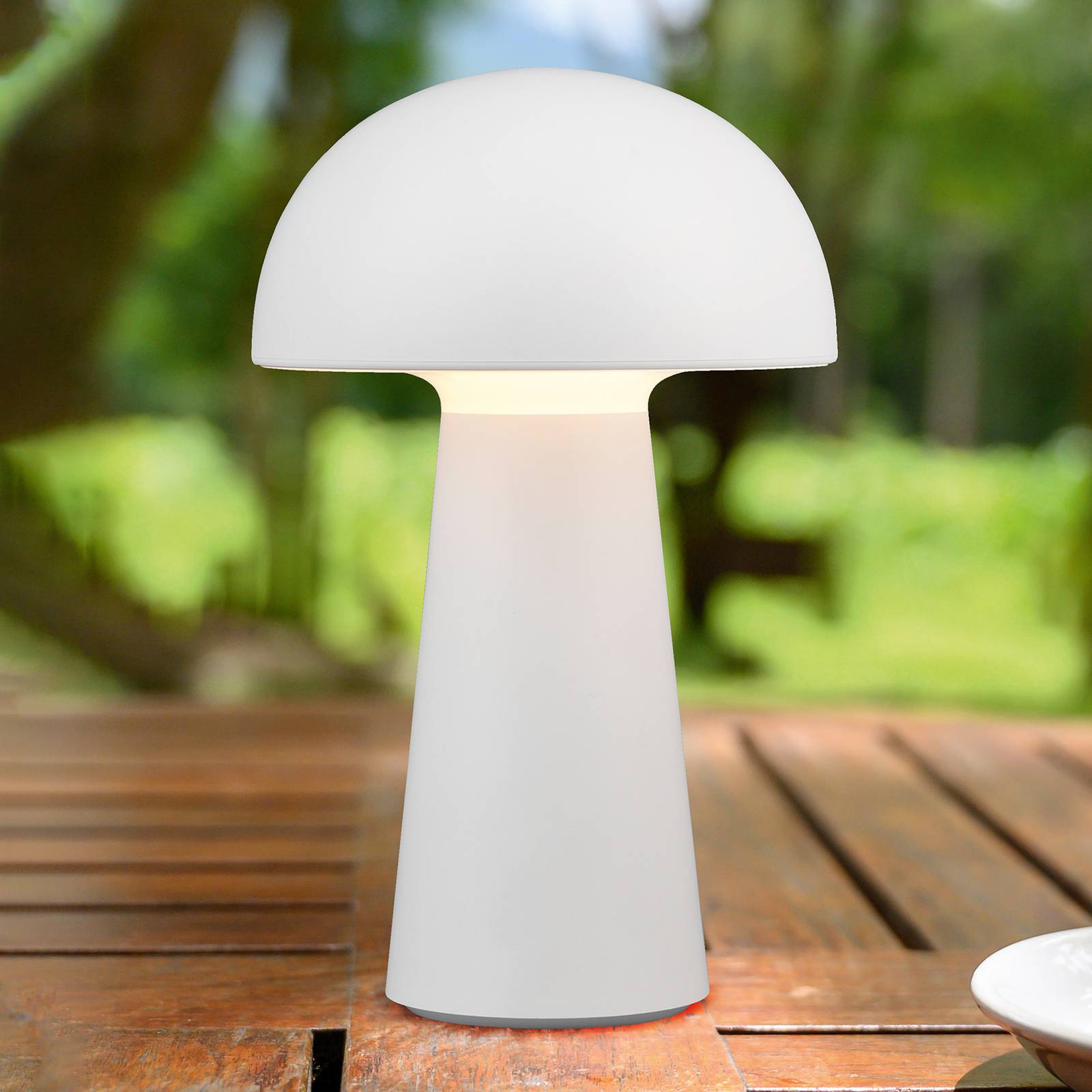 LED-pöytälamppu Lennon, akku, valkoinen