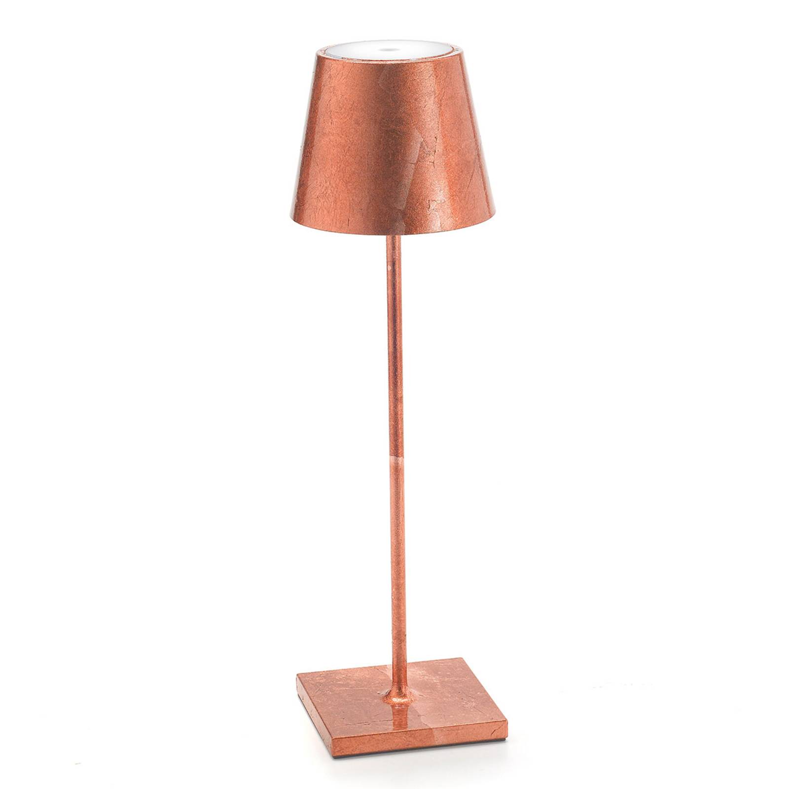 LED-pöytälamppu Poldina, kannettava, kupari