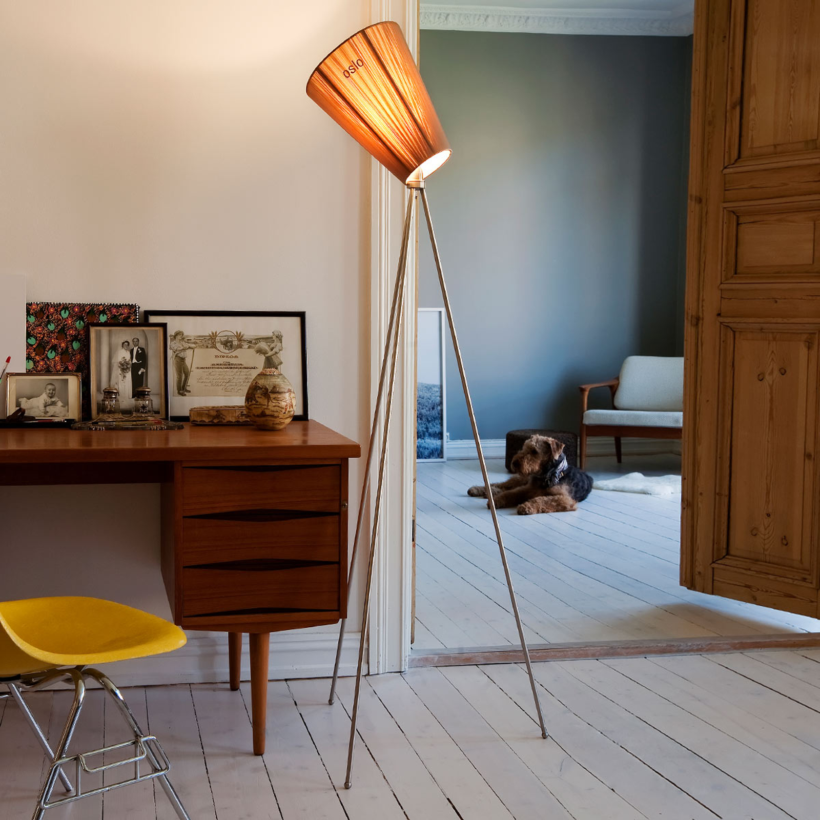 Northern Oslo Wood -lattiavalo, teräs/beige