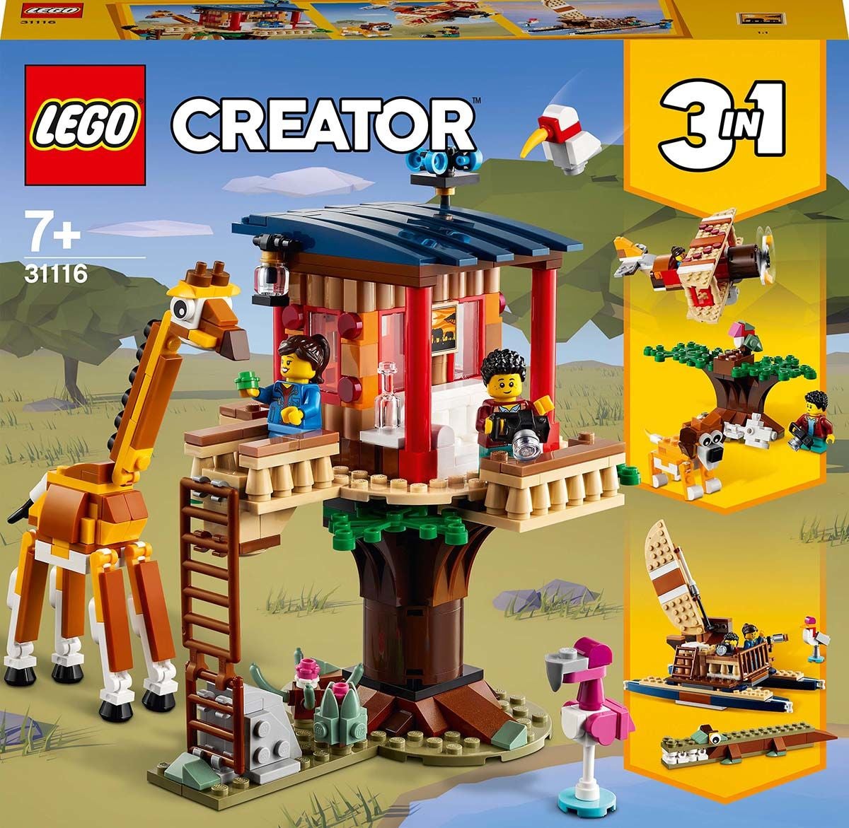 LEGO Creator 3-in-1 31116 Villieläinsafarin Puumaja