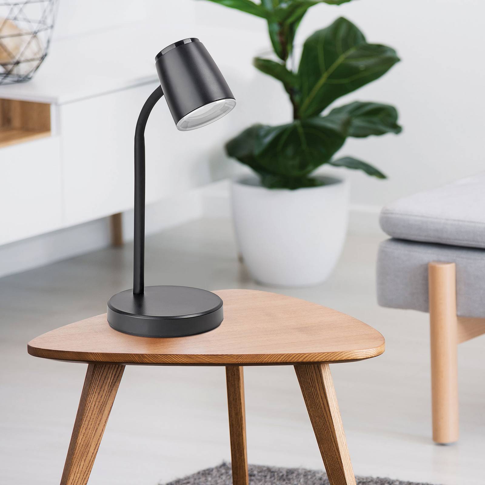 LED-työpöytälamppu MAULabby, musta