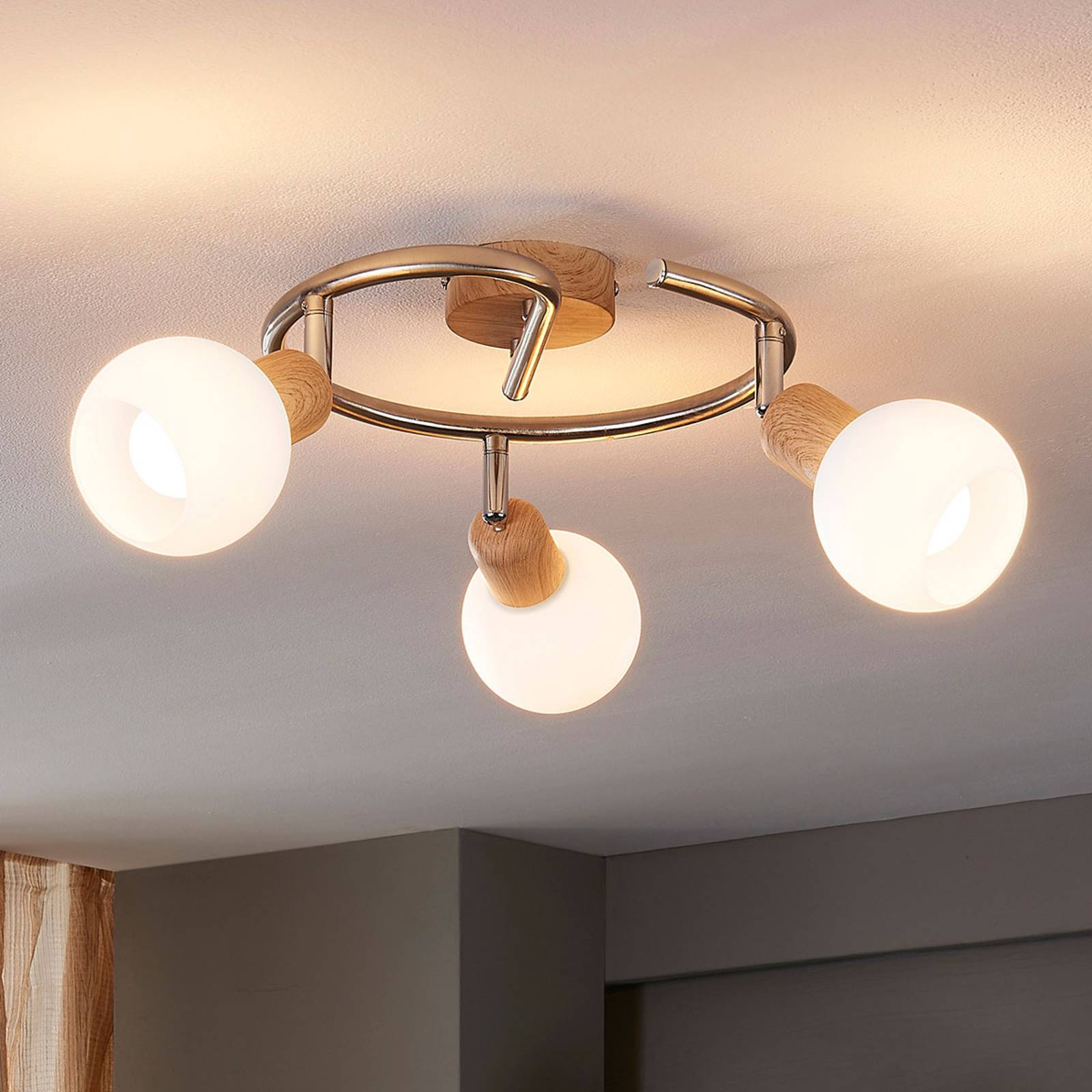 Puupintainen kattorondell Svenka, LED, E14