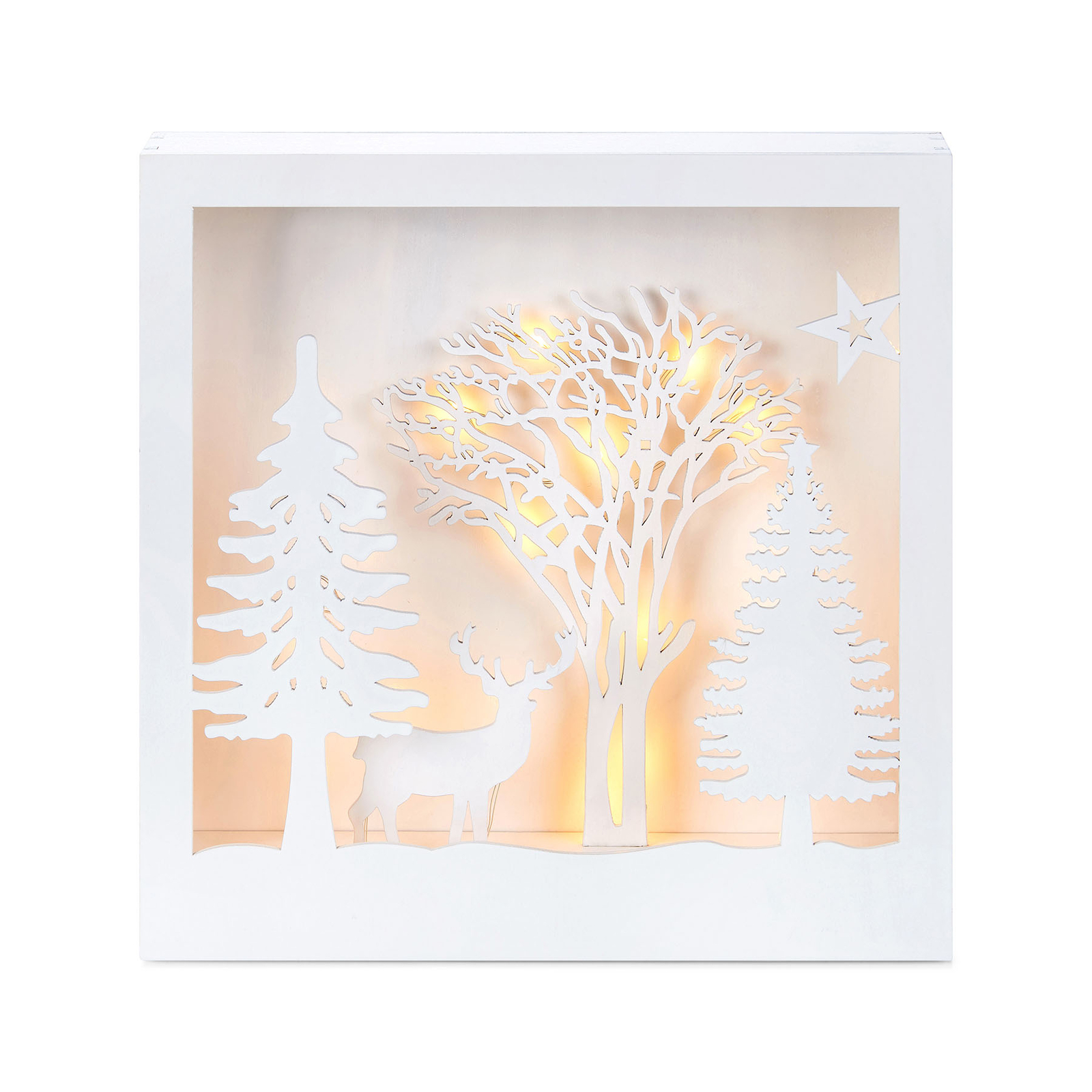 LED-valaistu 3D-taulu Folkabo, puuta