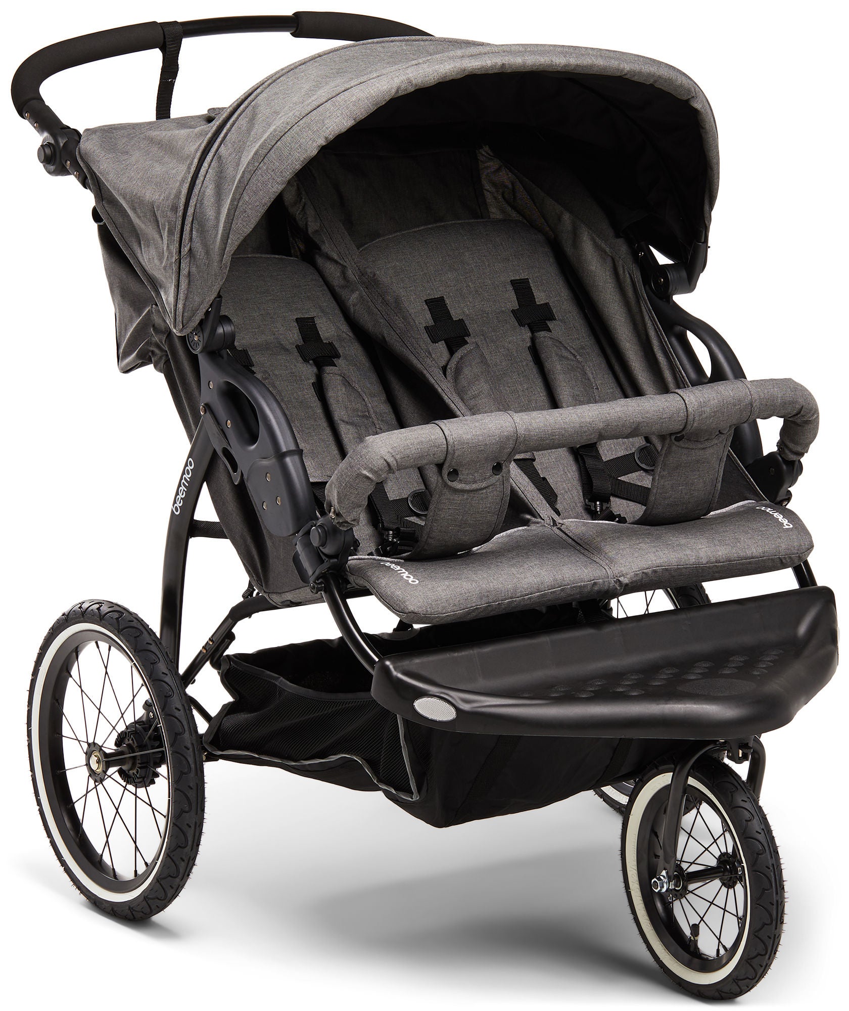 Beemoo Sport Kombo 2 Sisarus- ja Kaksosrattaat, Grey Melange