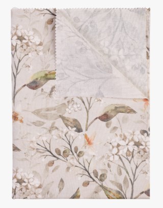 Florals Pintakäsitelty pöytäliina moniväri/beige