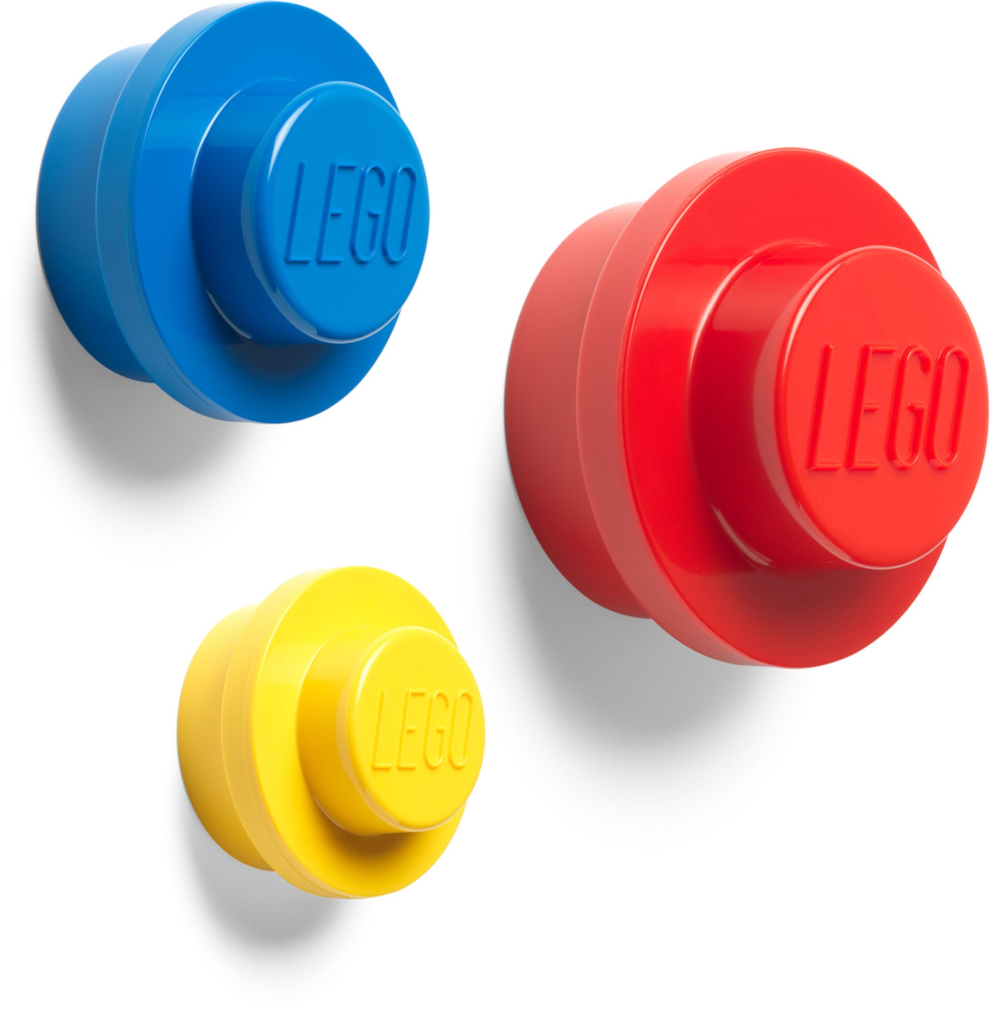 LEGO Väggkrok 3-Pack, Gul/Blå/Röd